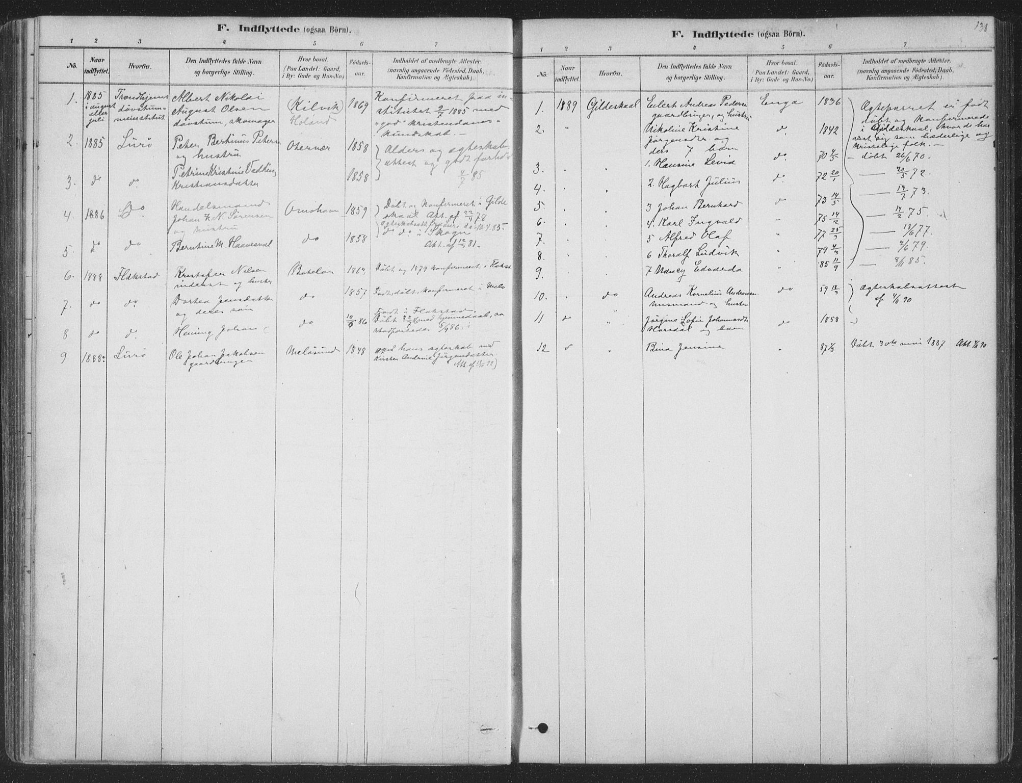 Ministerialprotokoller, klokkerbøker og fødselsregistre - Nordland, SAT/A-1459/843/L0627: Ministerialbok nr. 843A02, 1878-1908, s. 138