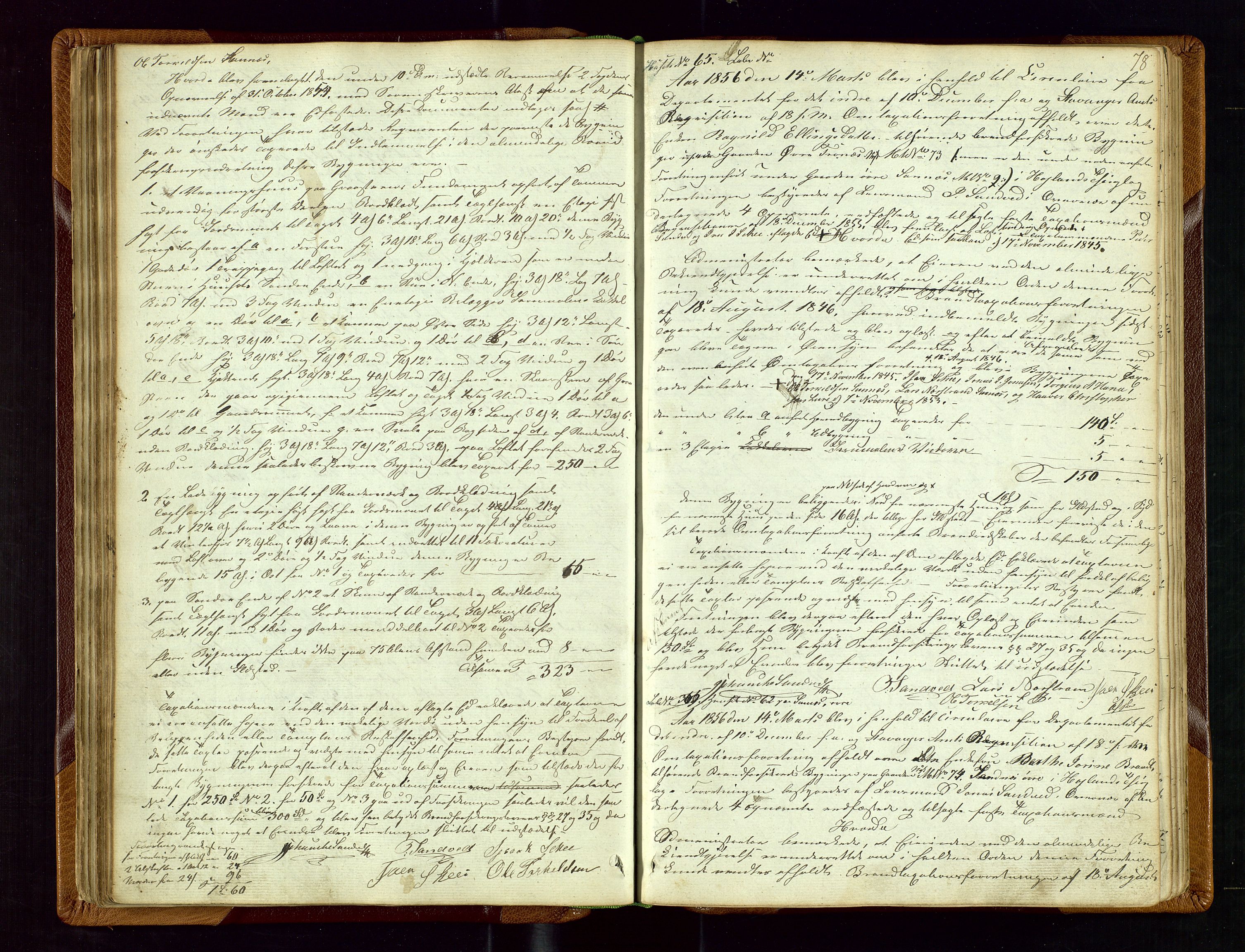 Høyland/Sandnes lensmannskontor, AV/SAST-A-100166/Goa/L0001: Takstprotokoll, 1846-1880, s. 77b-78a