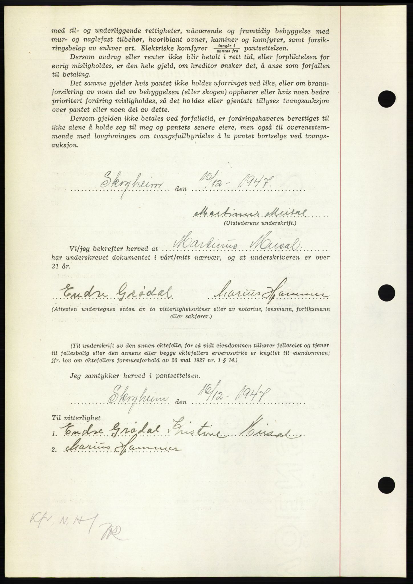 Nordmøre sorenskriveri, AV/SAT-A-4132/1/2/2Ca: Pantebok nr. B98, 1948-1948, Dagboknr: 1000/1948