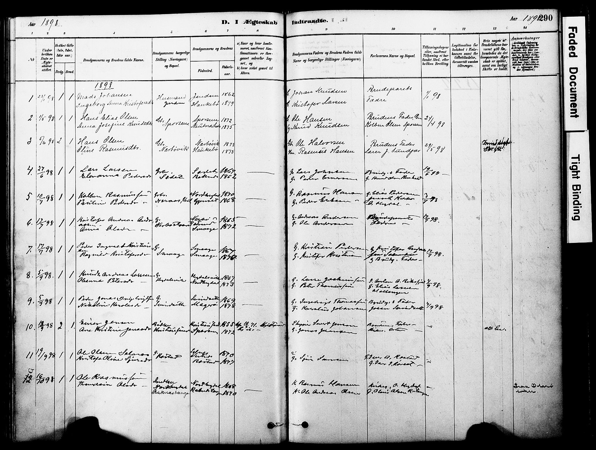 Ministerialprotokoller, klokkerbøker og fødselsregistre - Møre og Romsdal, AV/SAT-A-1454/560/L0721: Ministerialbok nr. 560A05, 1878-1917, s. 290