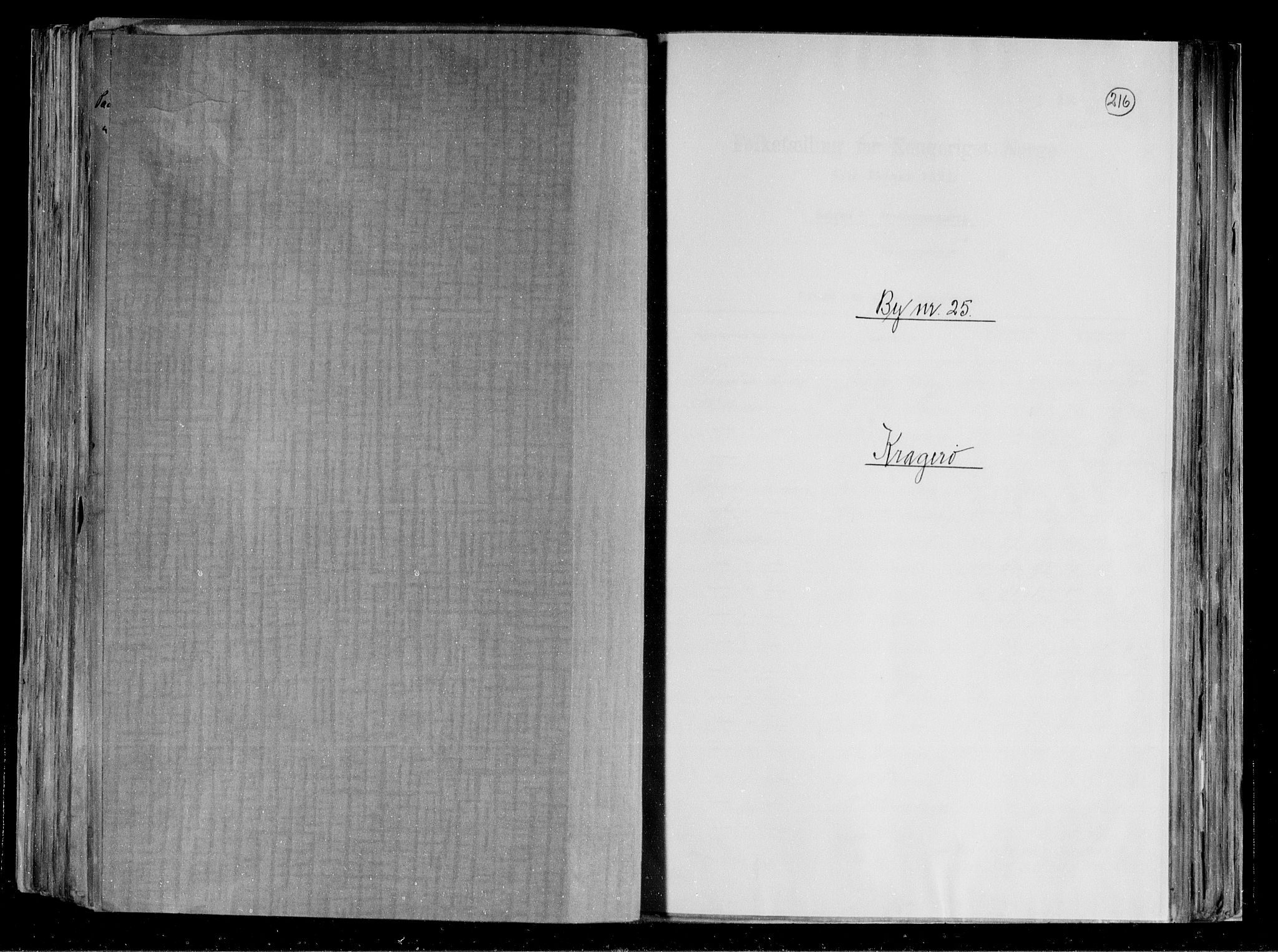 RA, Folketelling 1891 for 0801 Kragerø kjøpstad, 1891, s. 1