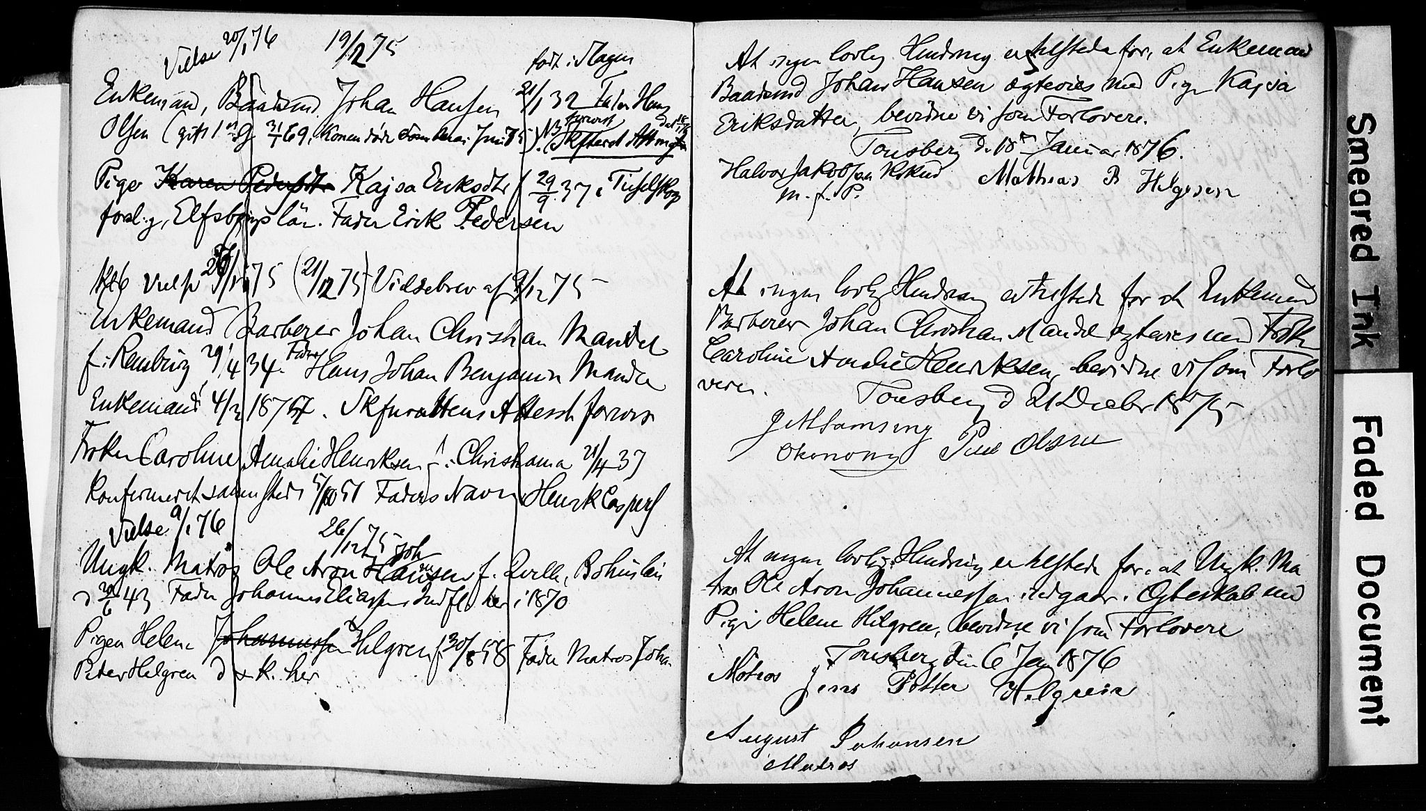 Tønsberg kirkebøker, AV/SAKO-A-330/H/Ha/L0003: Lysningsprotokoll nr. 3, 1874-1882