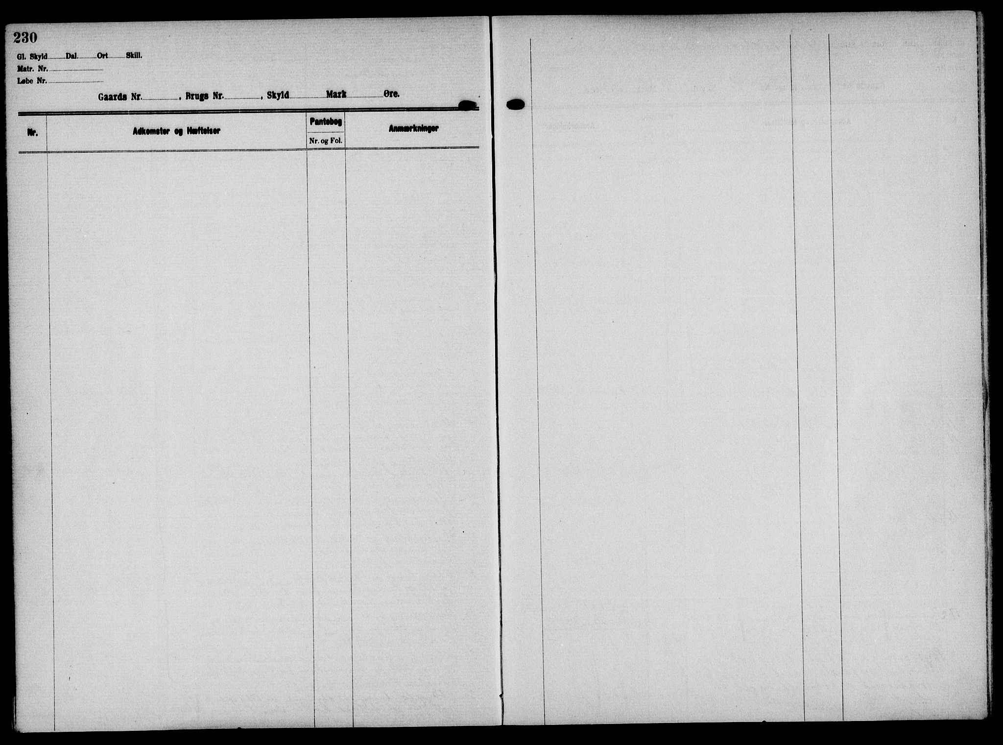 Solør tingrett, AV/SAH-TING-008/H/Ha/Hak/L0001: Panteregister nr. I, 1900-1935, s. 230