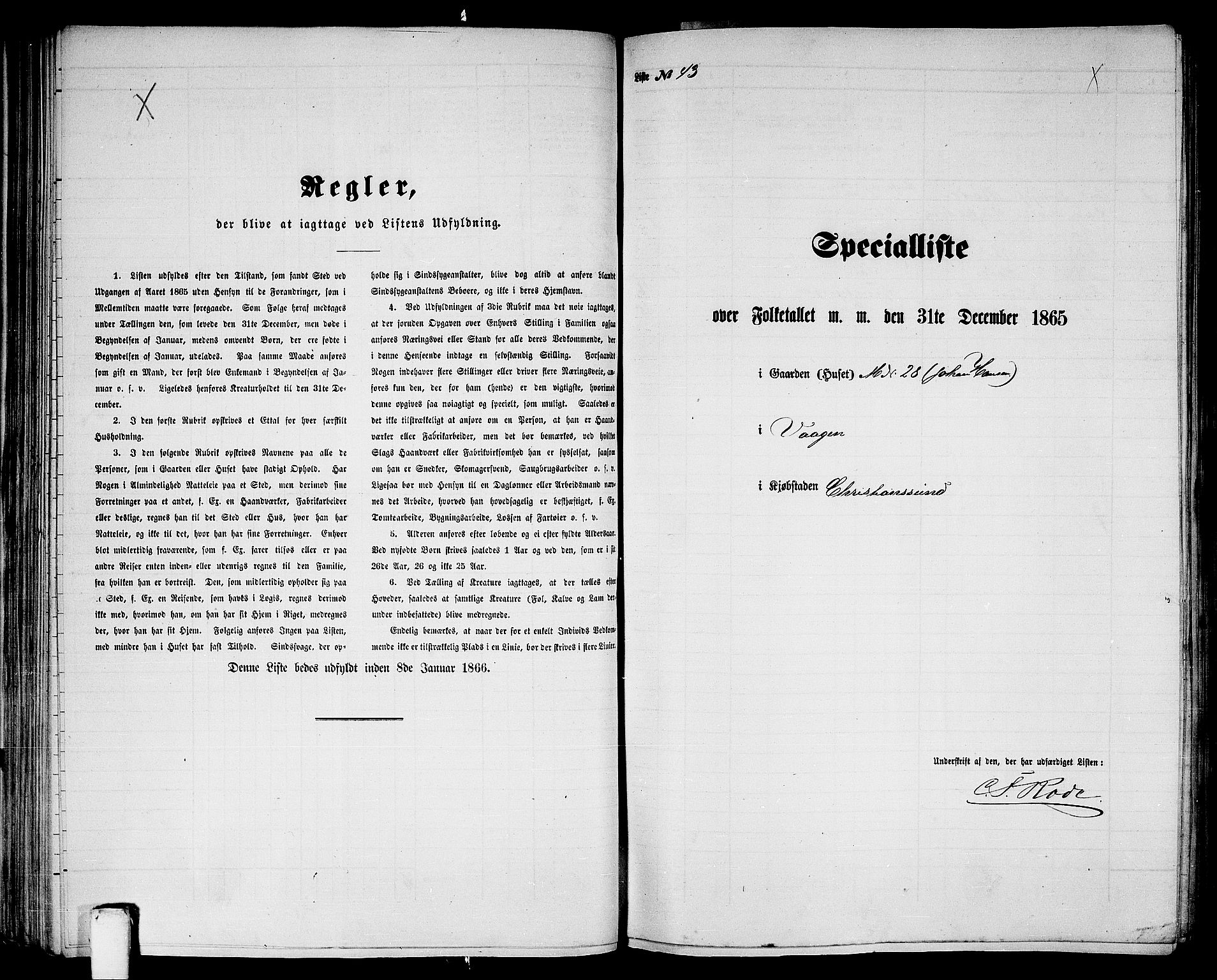 RA, Folketelling 1865 for 1503B Kristiansund prestegjeld, Kristiansund kjøpstad, 1865, s. 94