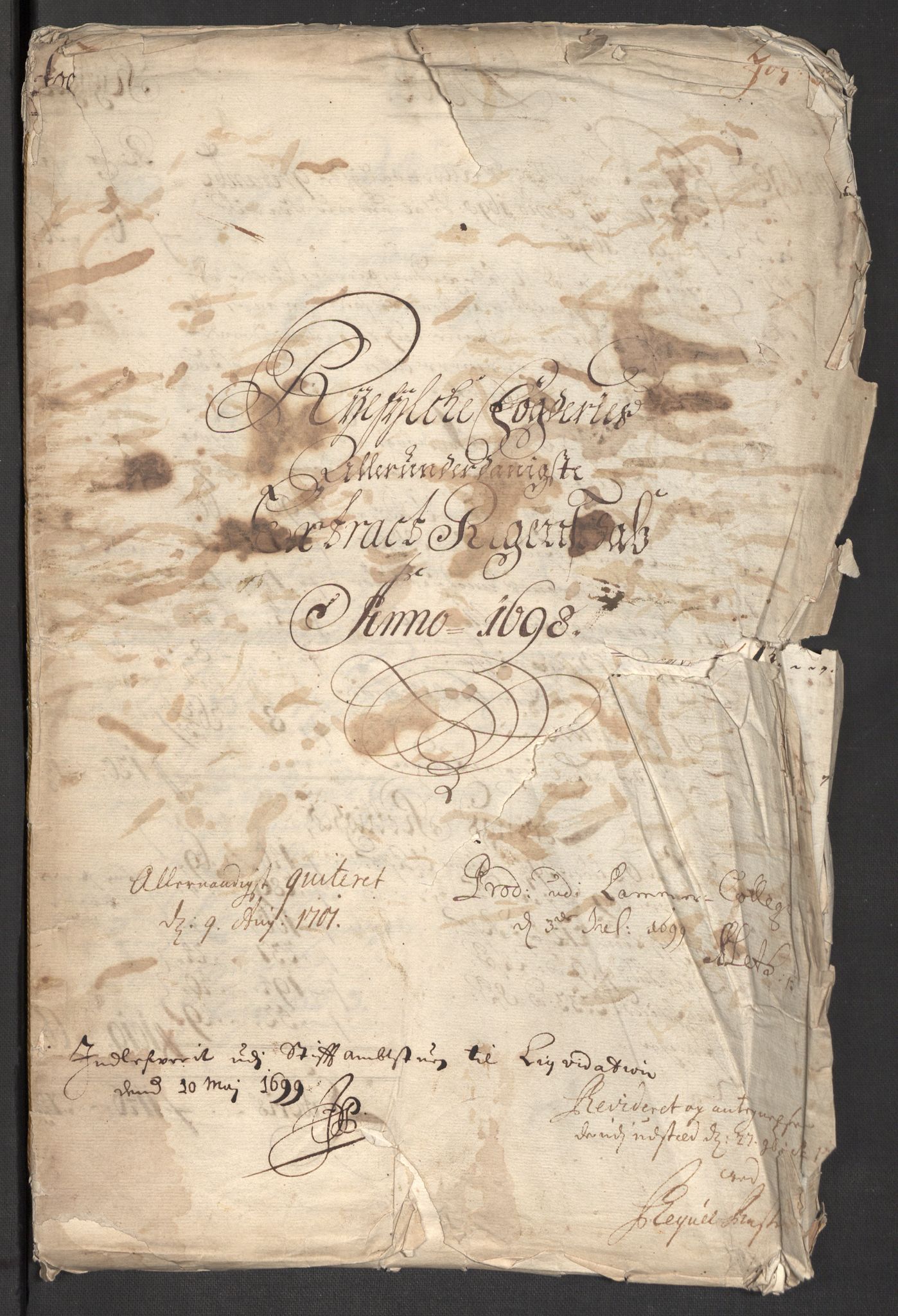 Rentekammeret inntil 1814, Reviderte regnskaper, Fogderegnskap, AV/RA-EA-4092/R47/L2858: Fogderegnskap Ryfylke, 1697-1700, s. 184