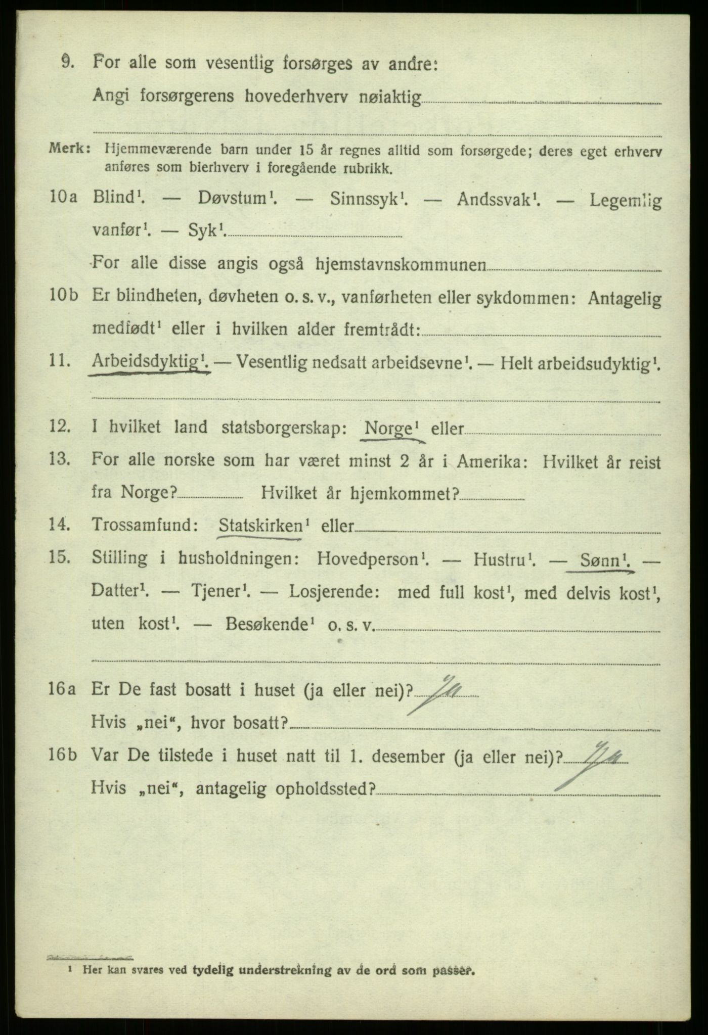 SAB, Folketelling 1920 for 1250 Haus herred, 1920, s. 7388