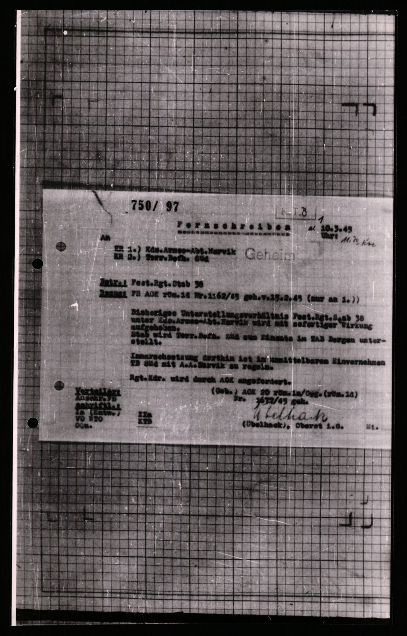 Forsvarets Overkommando. 2 kontor. Arkiv 11.4. Spredte tyske arkivsaker, AV/RA-RAFA-7031/D/Dar/Dara/L0008: Krigsdagbøker for 20. Gebirgs-Armee-Oberkommando (AOK 20), 1945, s. 364