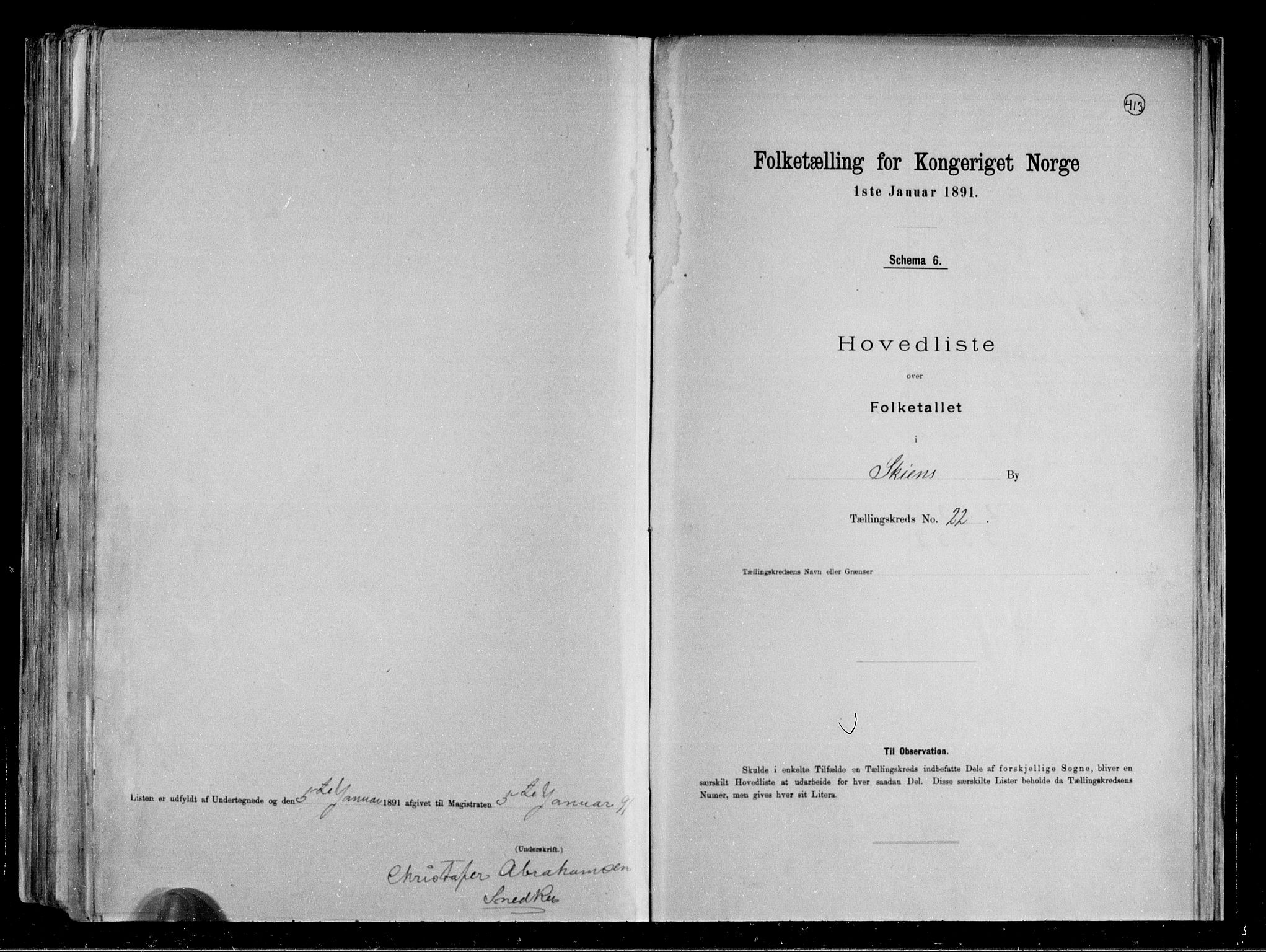 RA, Folketelling 1891 for 0806 Skien kjøpstad, 1891, s. 51