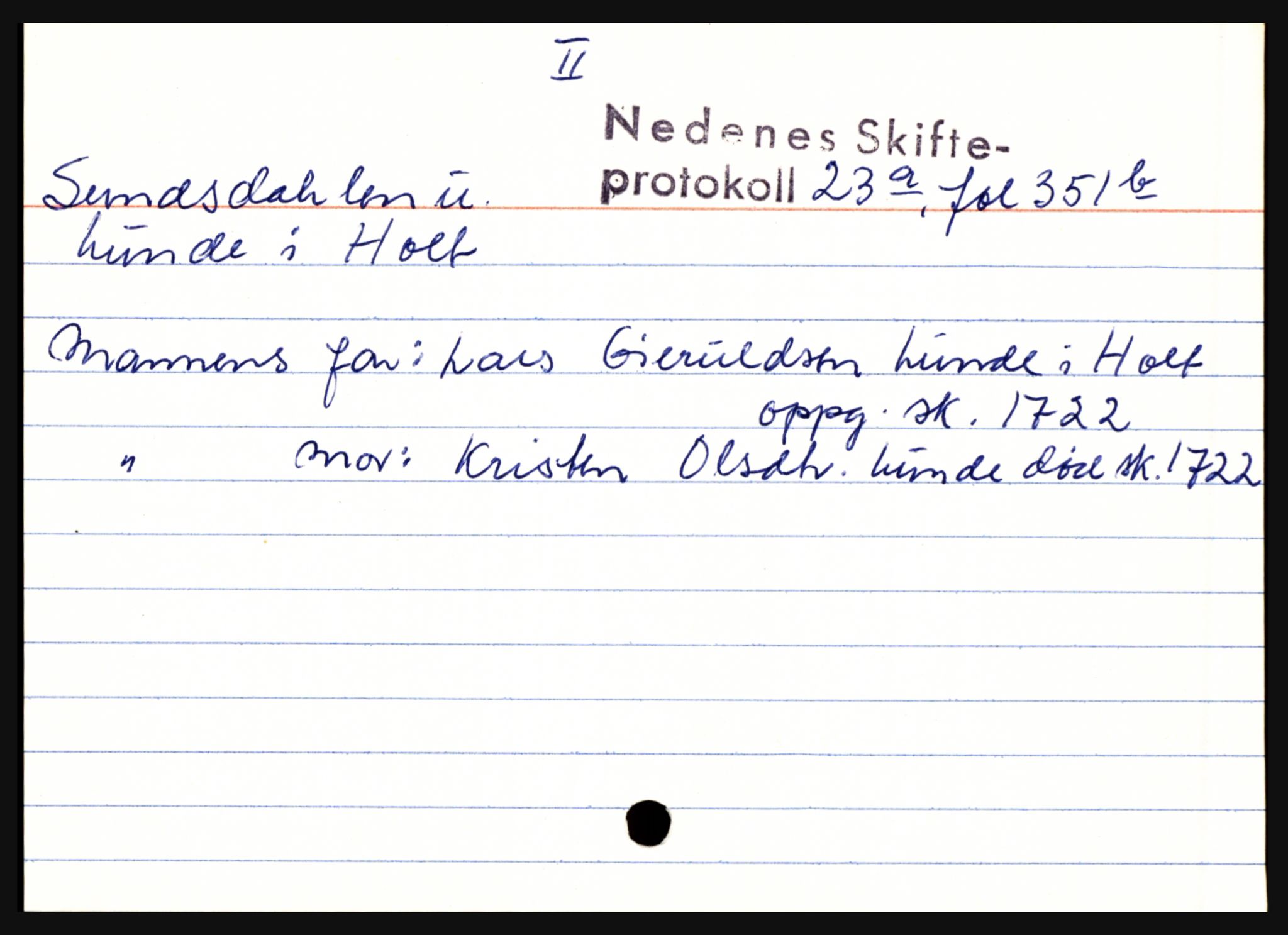 Nedenes sorenskriveri før 1824, AV/SAK-1221-0007/H, s. 29333