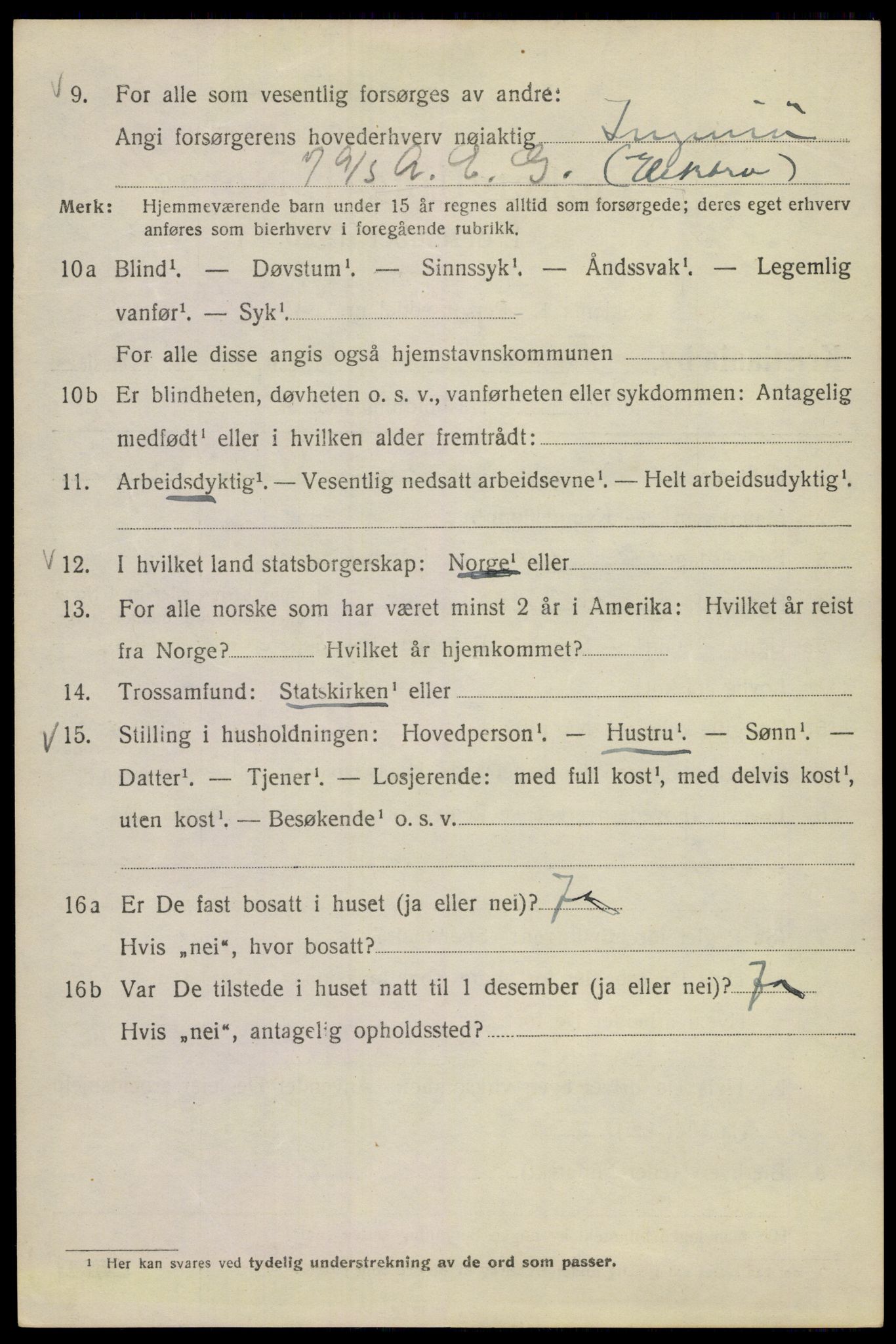 SAO, Folketelling 1920 for 0301 Kristiania kjøpstad, 1920, s. 595998