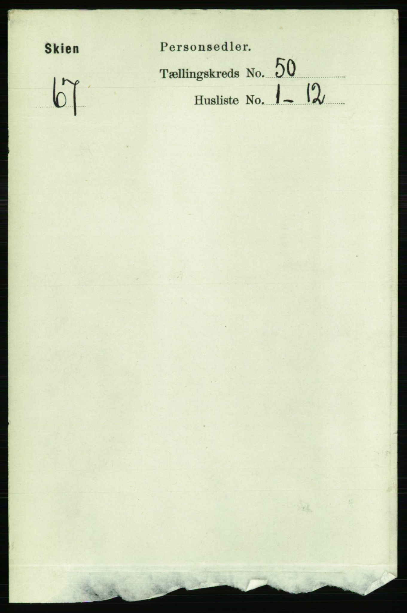 RA, Folketelling 1891 for 0806 Skien kjøpstad, 1891, s. 10728