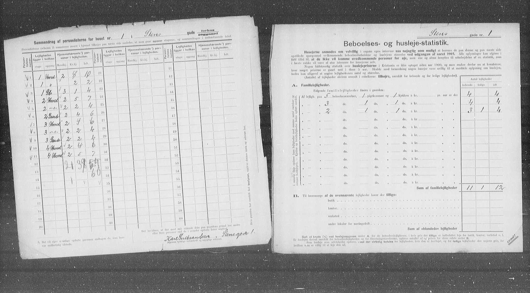 OBA, Kommunal folketelling 31.12.1905 for Kristiania kjøpstad, 1905, s. 52328