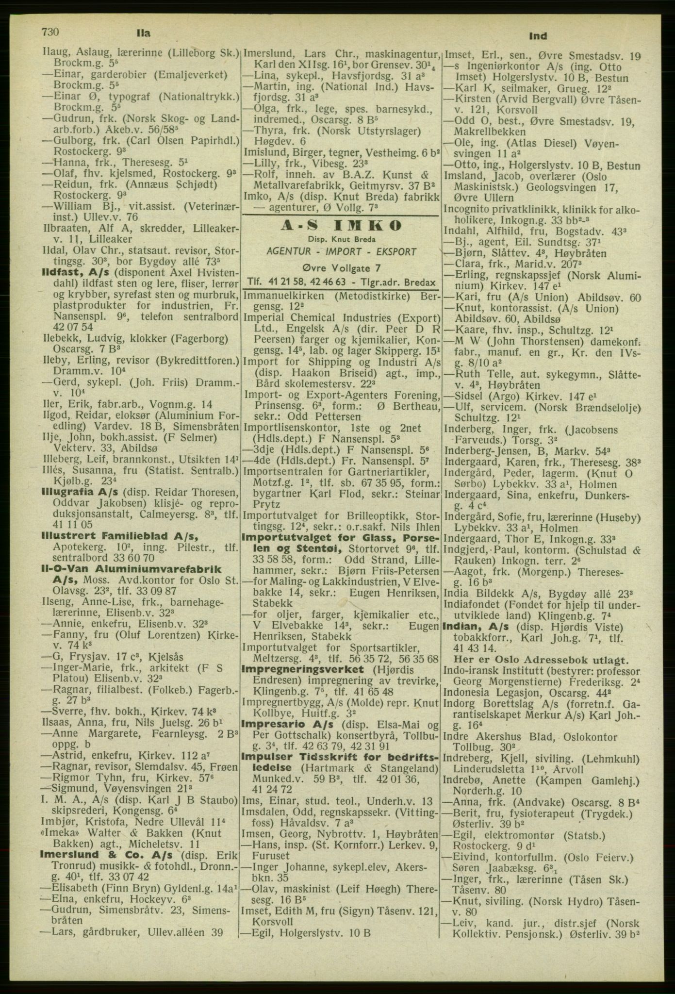 Kristiania/Oslo adressebok, PUBL/-, 1958-1959, s. 730