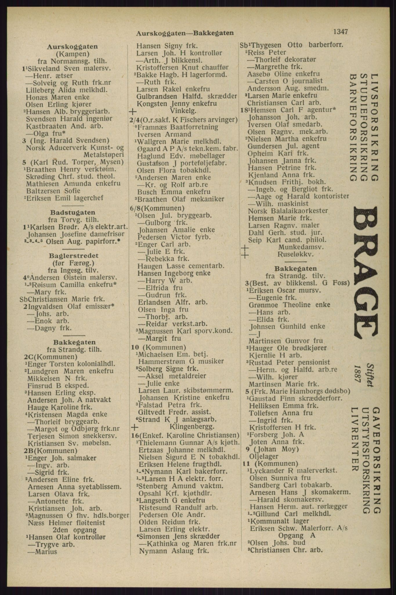 Kristiania/Oslo adressebok, PUBL/-, 1929, s. 1347