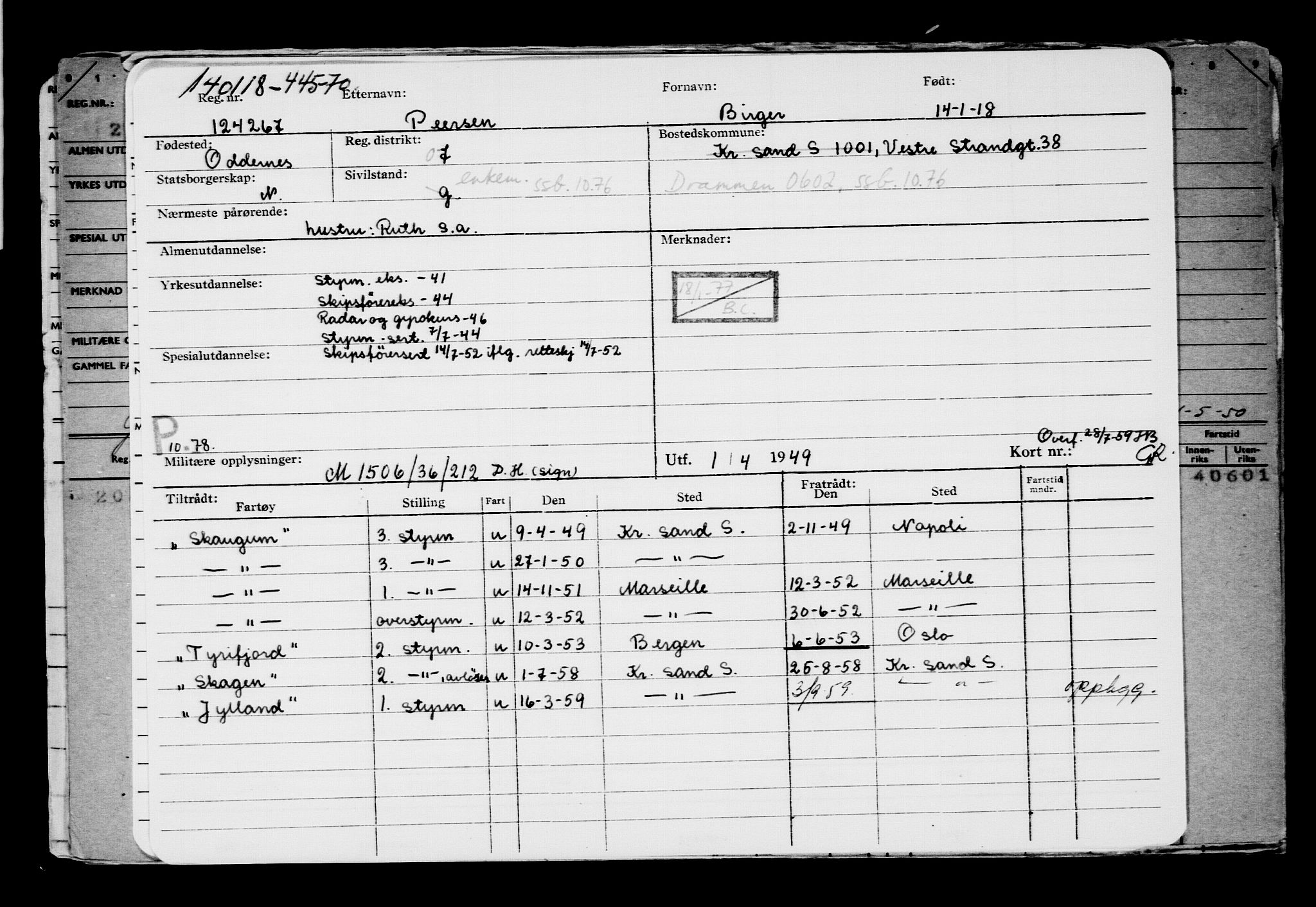 Direktoratet for sjømenn, AV/RA-S-3545/G/Gb/L0154: Hovedkort, 1917-1918, s. 668