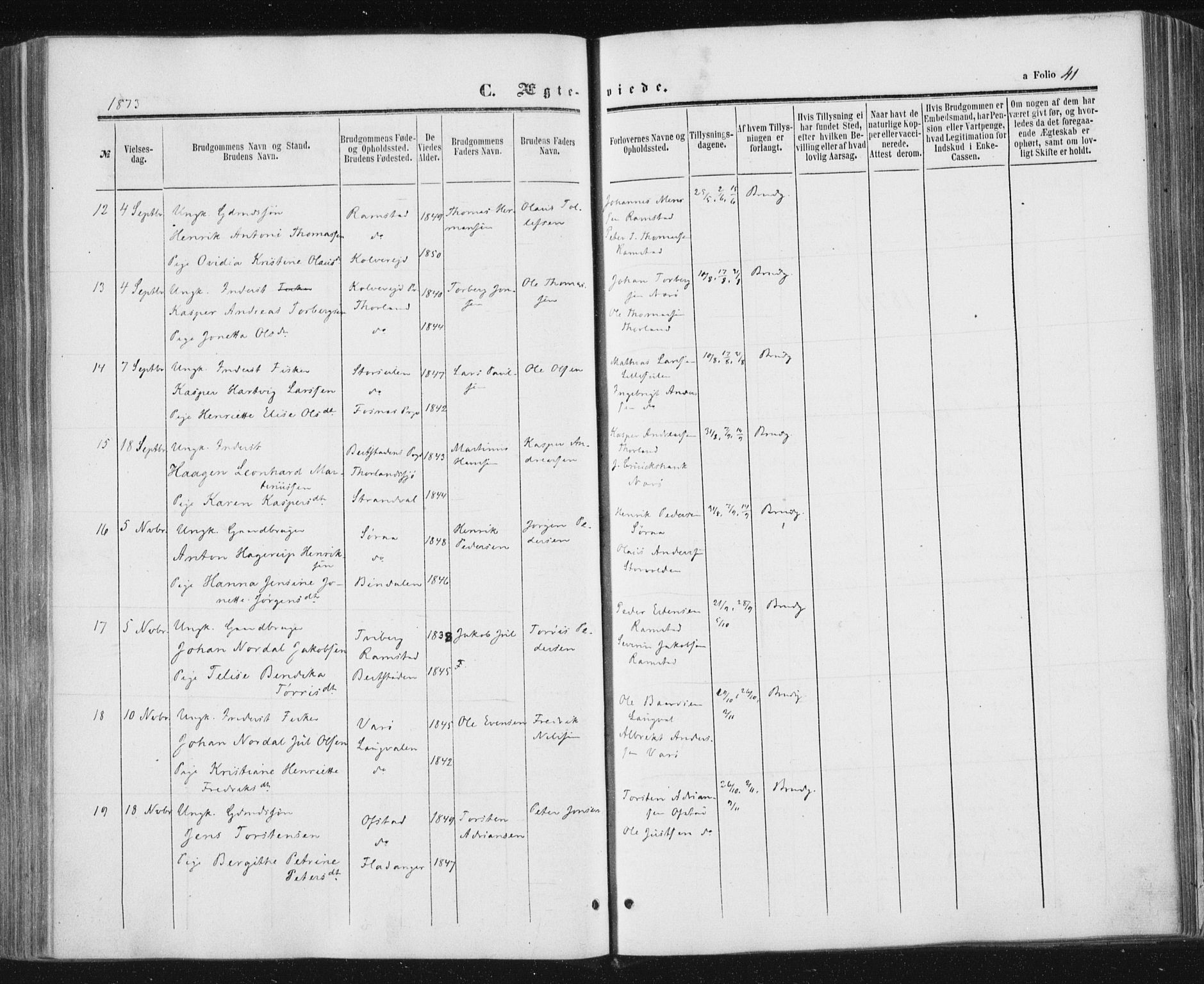Ministerialprotokoller, klokkerbøker og fødselsregistre - Nord-Trøndelag, AV/SAT-A-1458/784/L0670: Ministerialbok nr. 784A05, 1860-1876, s. 41