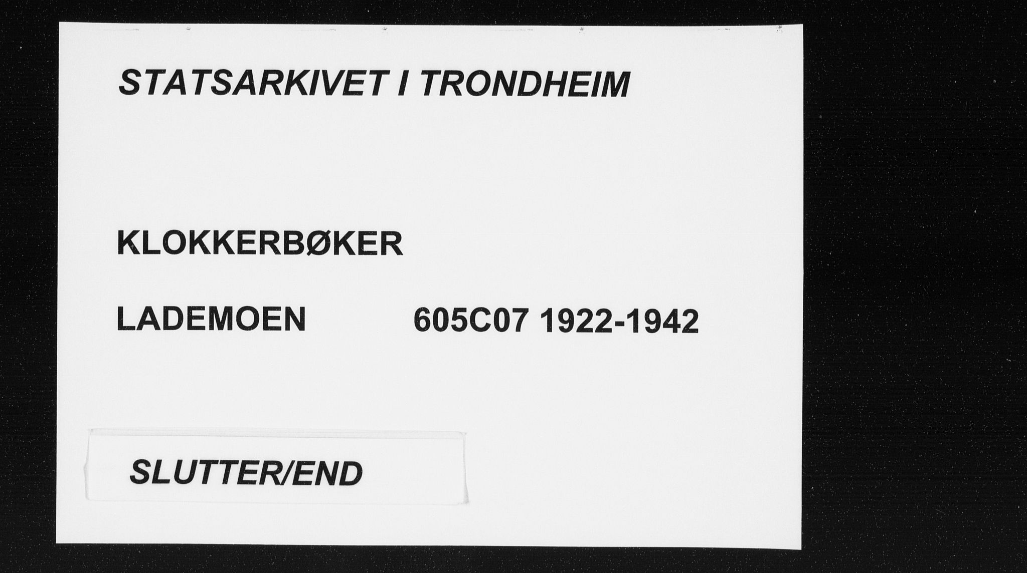 Ministerialprotokoller, klokkerbøker og fødselsregistre - Sør-Trøndelag, AV/SAT-A-1456/605/L0260: Klokkerbok nr. 605C07, 1922-1942
