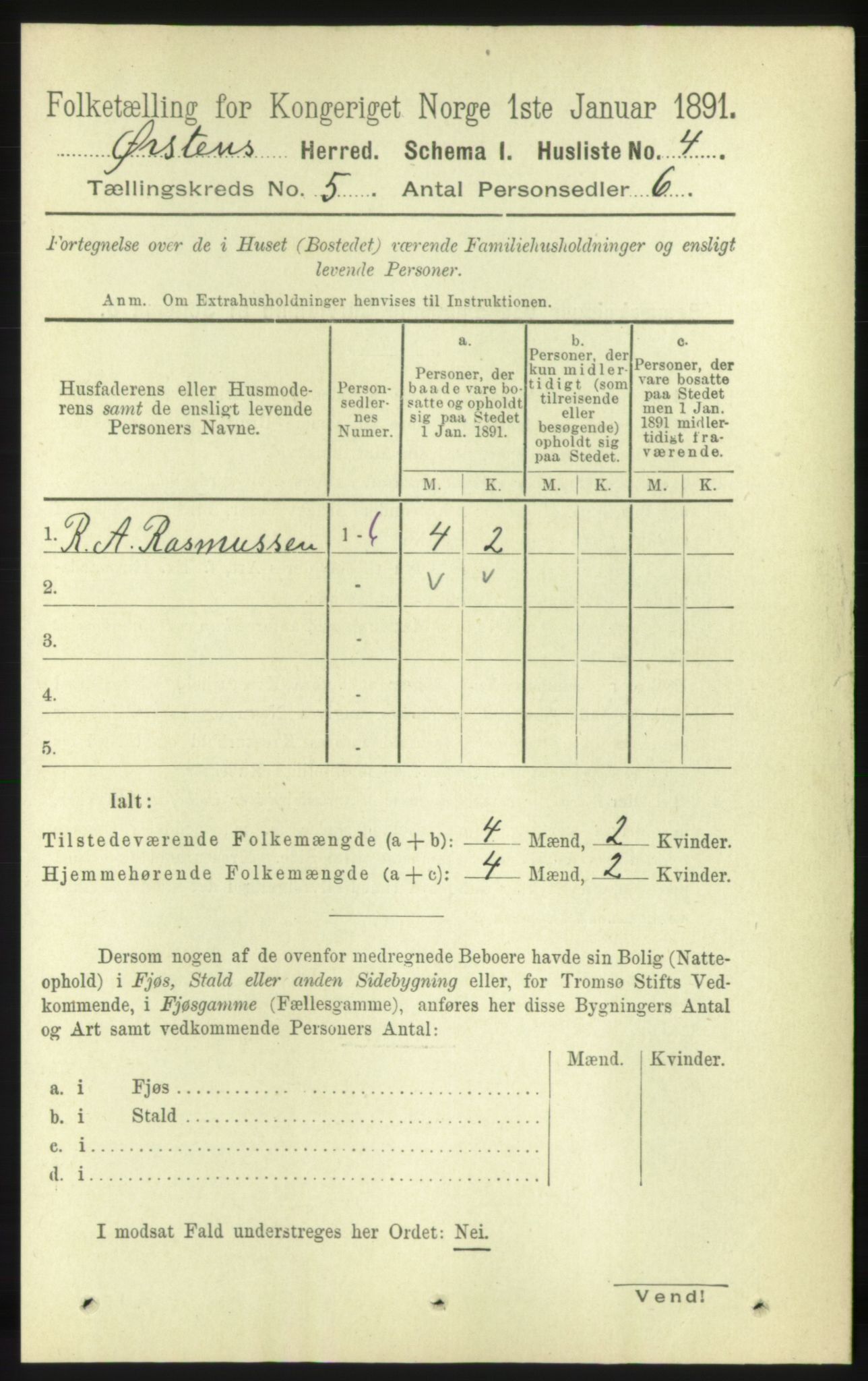 RA, Folketelling 1891 for 1520 Ørsta herred, 1891, s. 2193