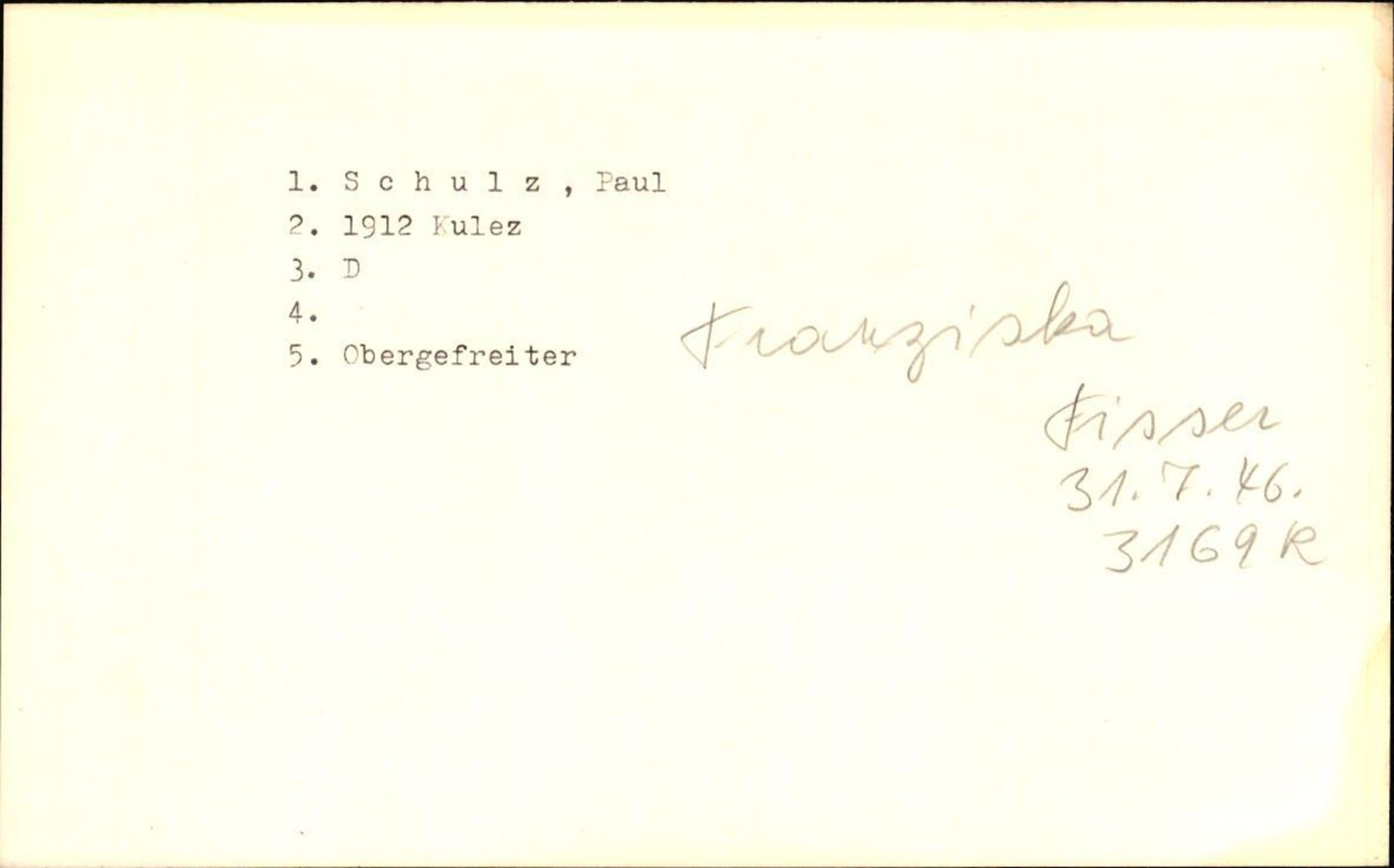 Hjemsendte tyskere , AV/RA-RAFA-6487/D/Db/L0025: Schulz-Sowart, 1945-1947, s. 3