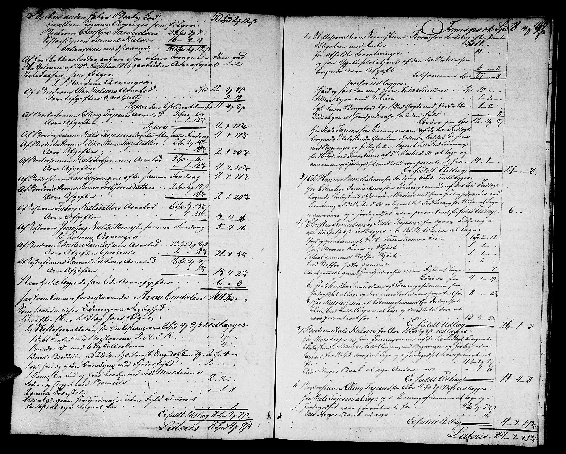 Nedenes sorenskriveri før 1824, SAK/1221-0007/H/Hc/L0057: Skifteprotokoll med register nr 41, 1818-1823, s. 468b-469a