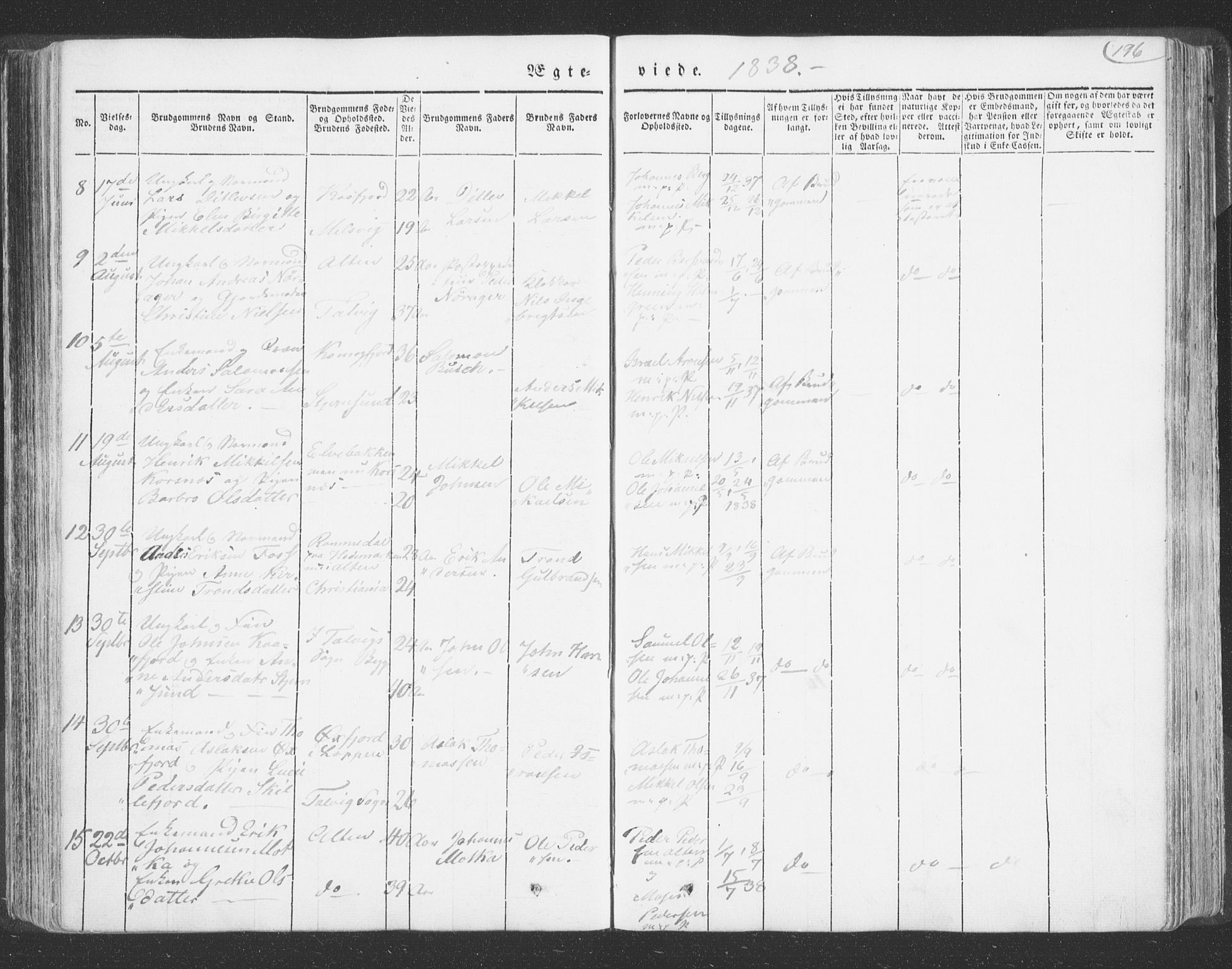 Talvik sokneprestkontor, SATØ/S-1337/H/Ha/L0009kirke: Ministerialbok nr. 9, 1837-1852, s. 196