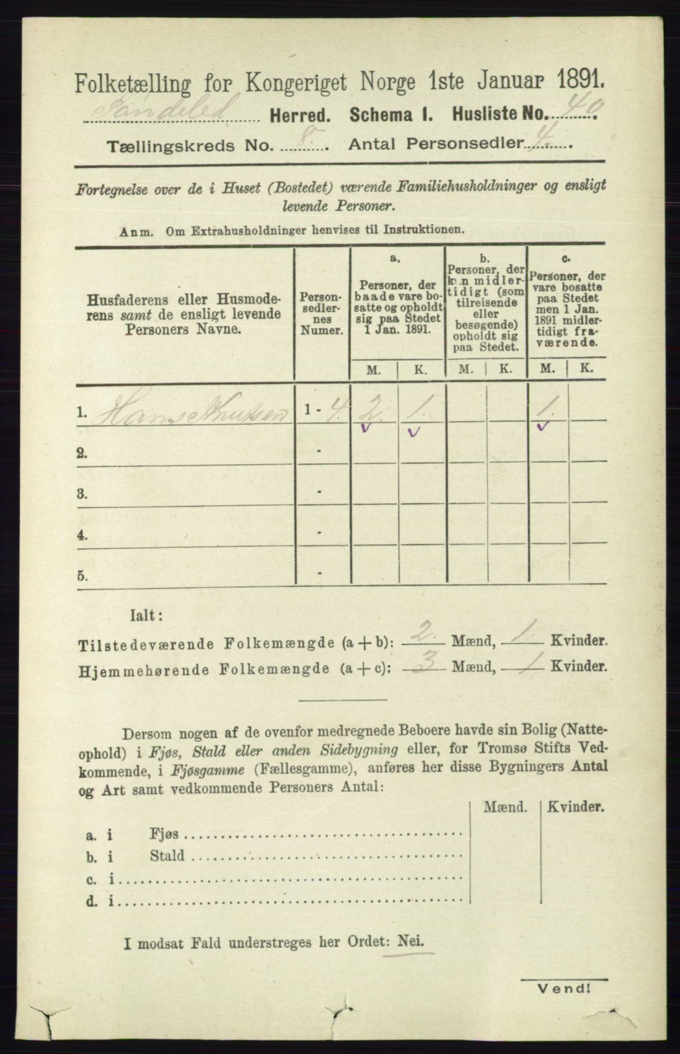 RA, Folketelling 1891 for 0913 Søndeled herred, 1891, s. 2566