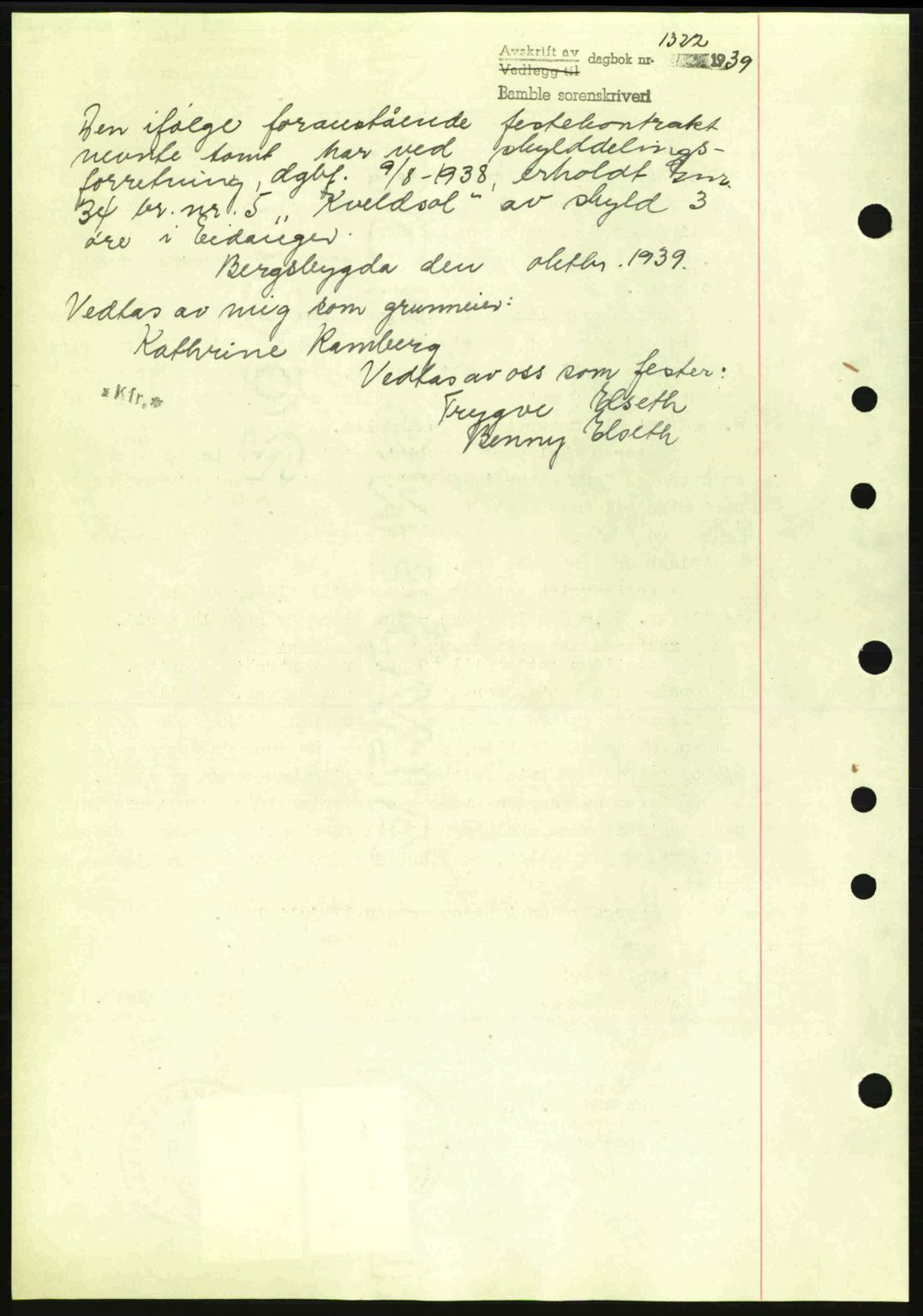 Bamble sorenskriveri, AV/SAKO-A-214/G/Ga/Gag/L0002: Pantebok nr. A-2, 1937-1938, Dagboknr: 140/1938