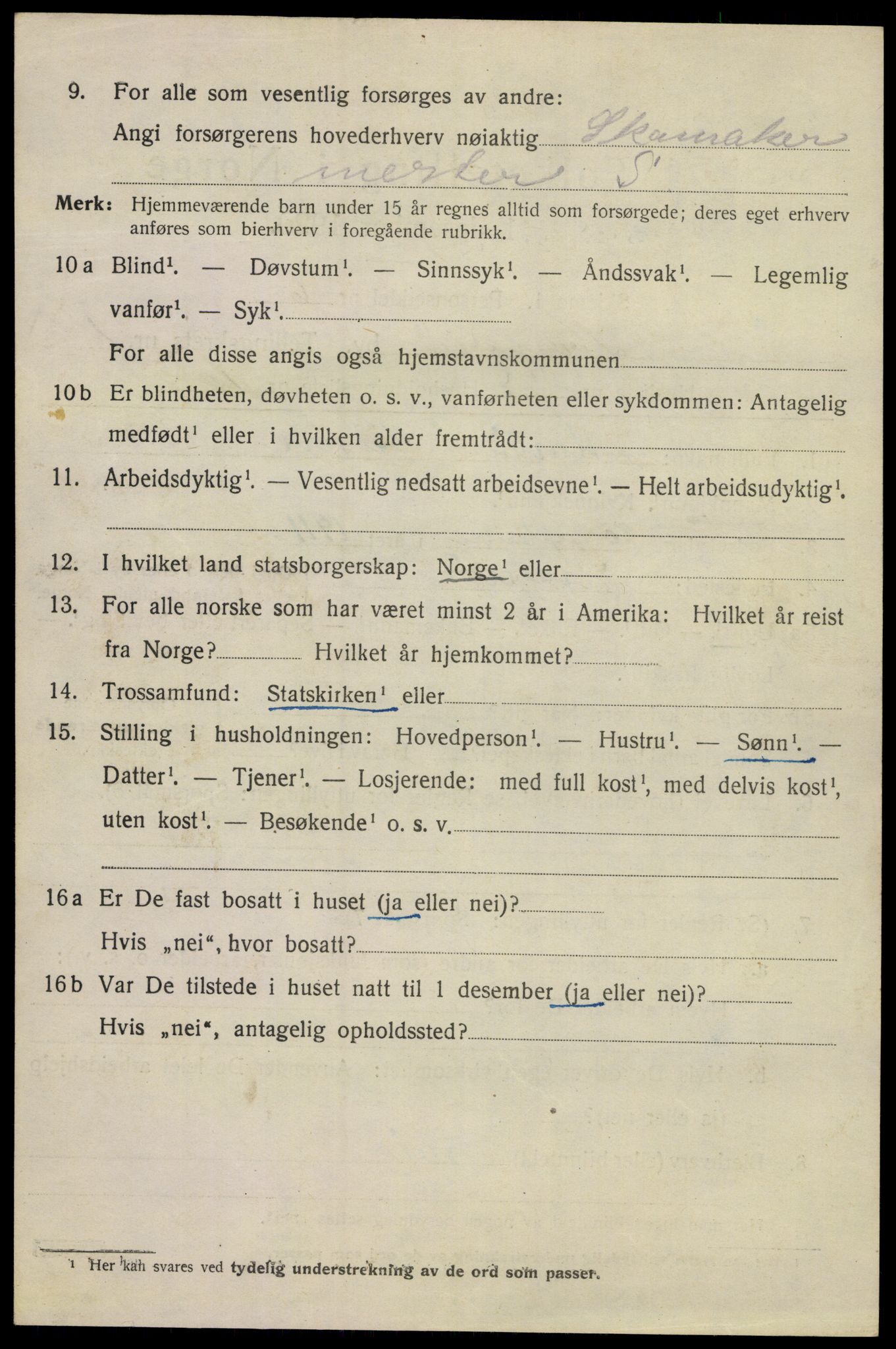 SAKO, Folketelling 1920 for 0801 Kragerø kjøpstad, 1920, s. 4916