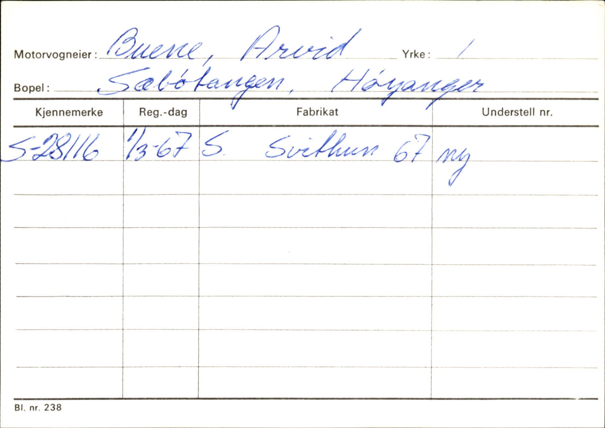 Statens vegvesen, Sogn og Fjordane vegkontor, AV/SAB-A-5301/4/F/L0130: Eigarregister Eid T-Å. Høyanger A-O, 1945-1975, s. 801