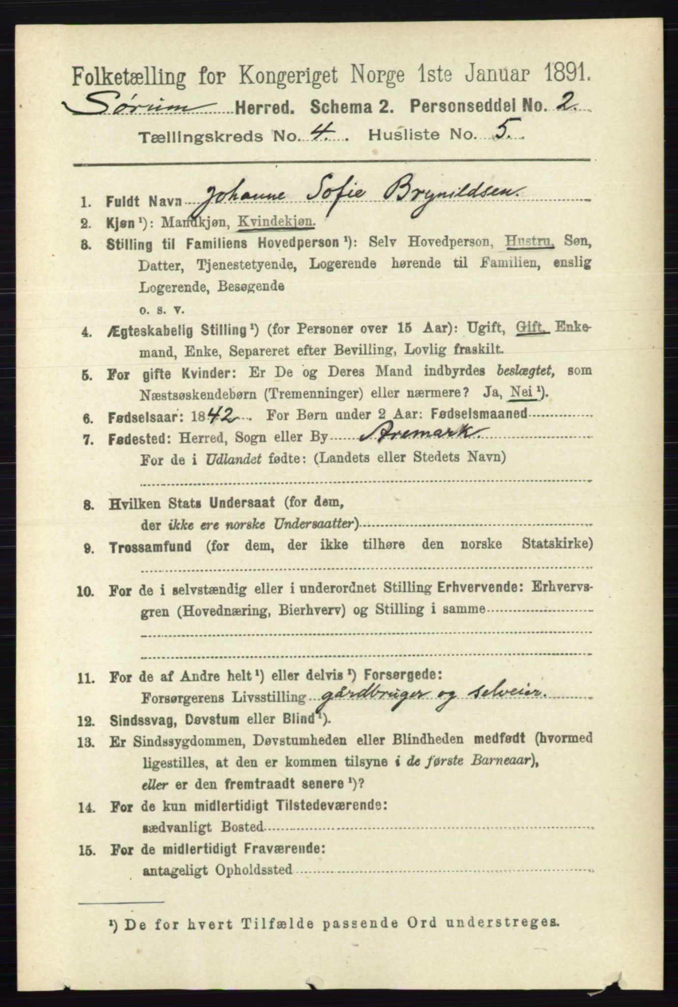 RA, Folketelling 1891 for 0226 Sørum herred, 1891, s. 1902