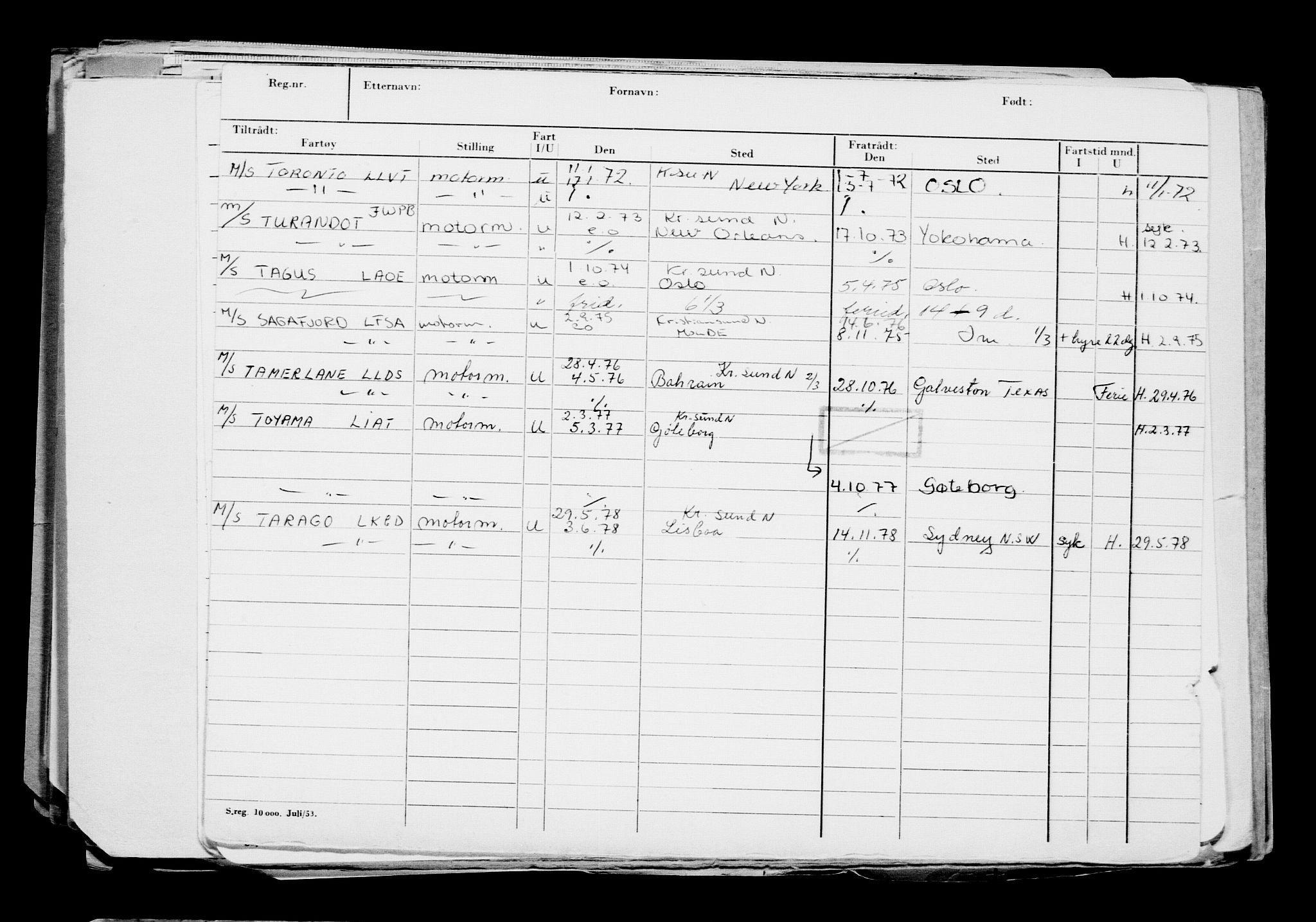 Direktoratet for sjømenn, AV/RA-S-3545/G/Gb/L0213: Hovedkort, 1922, s. 497