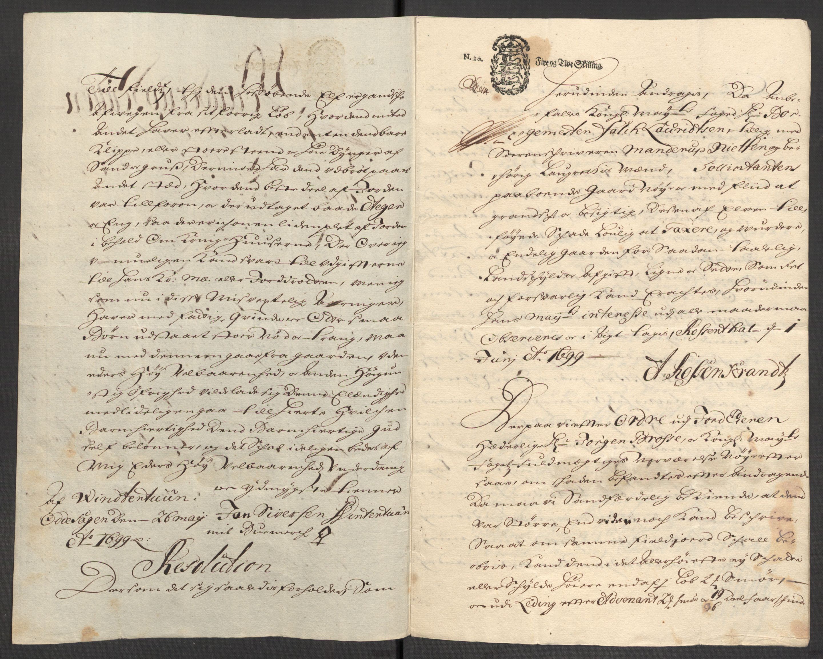 Rentekammeret inntil 1814, Reviderte regnskaper, Fogderegnskap, AV/RA-EA-4092/R48/L2978: Fogderegnskap Sunnhordland og Hardanger, 1699, s. 422