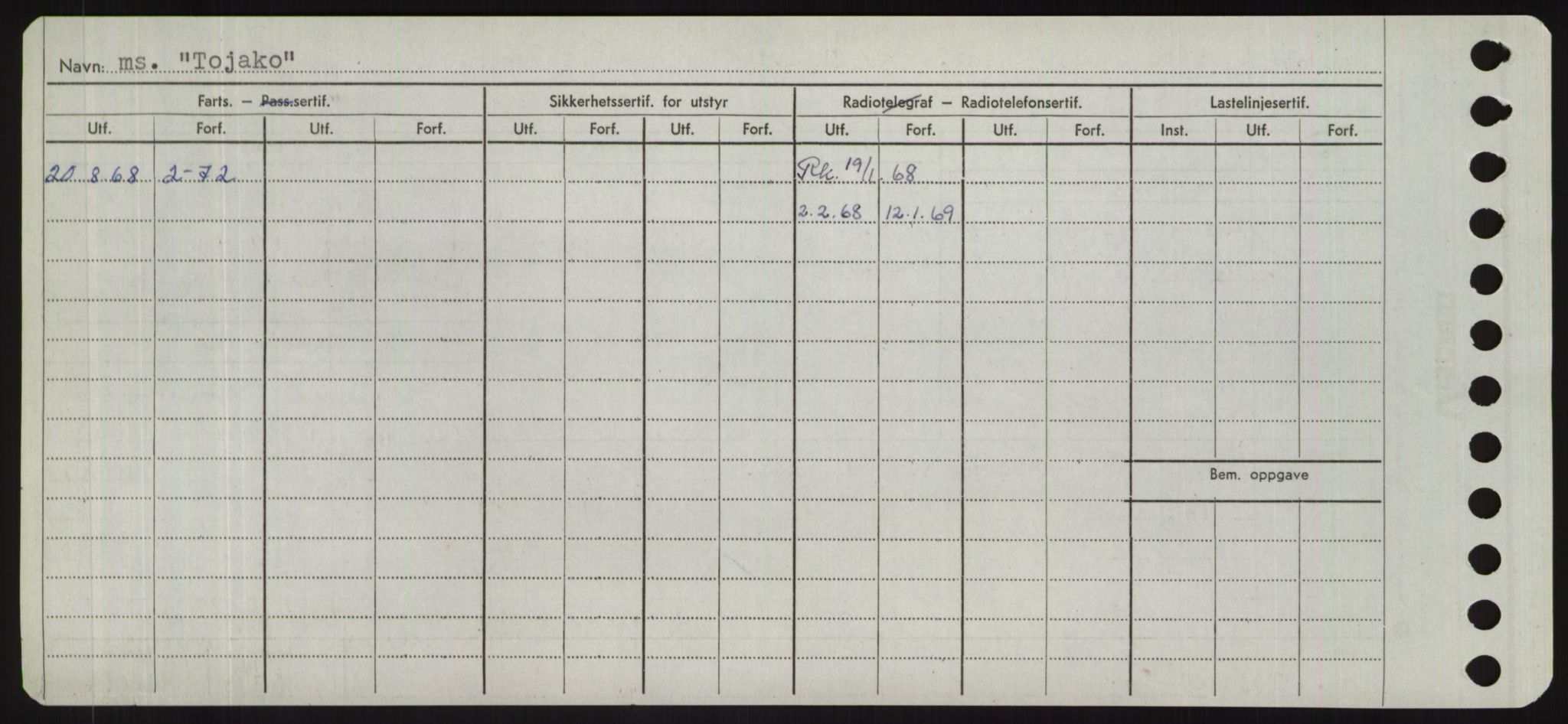 Sjøfartsdirektoratet med forløpere, Skipsmålingen, RA/S-1627/H/Hd/L0039: Fartøy, Ti-Tø, s. 124