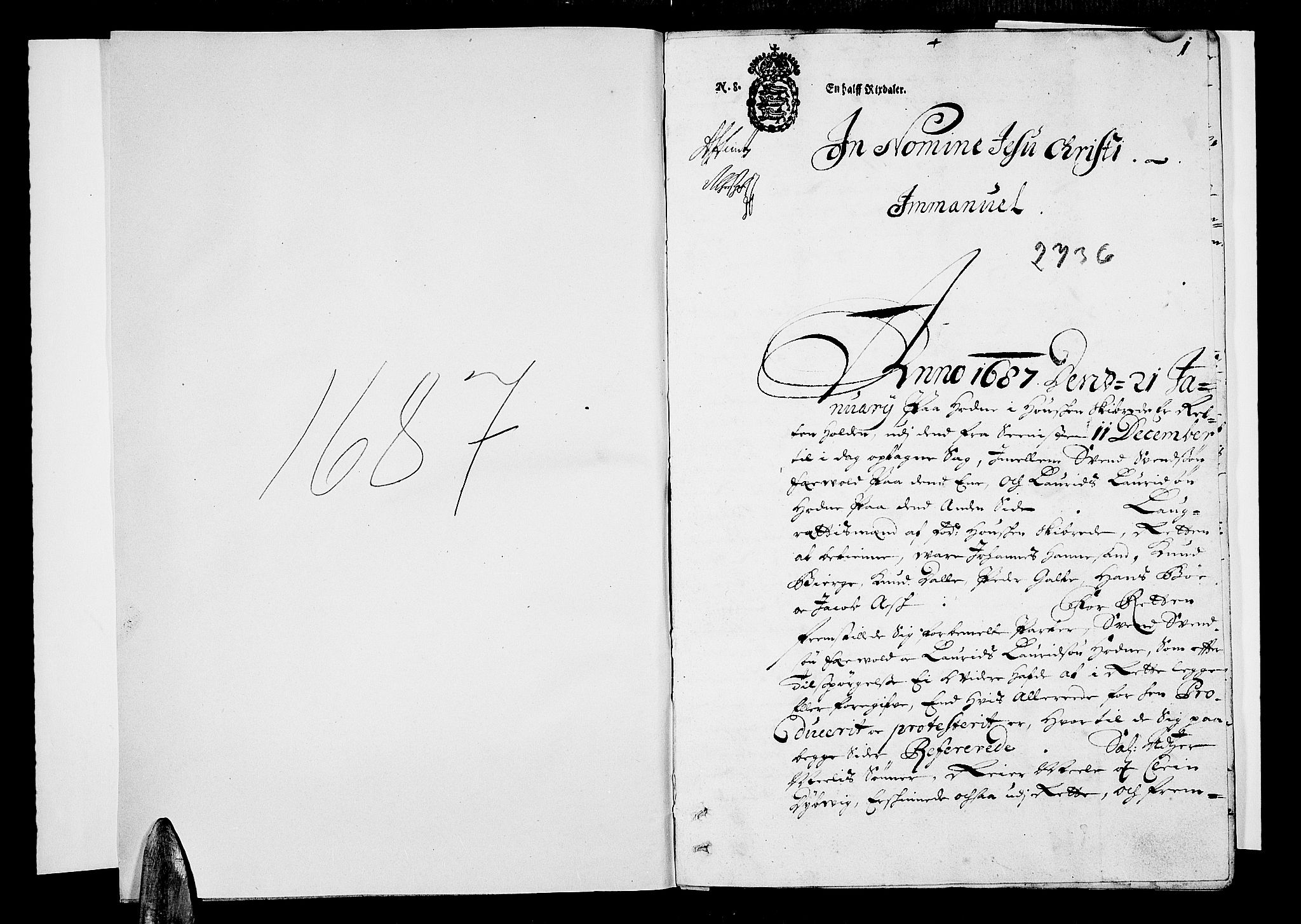 Ryfylke tingrett, AV/SAST-A-100055/001/I/IB/IBBa/L0023: Tingbok, Karmsund og Hesby, 1687, s. 0b-1a
