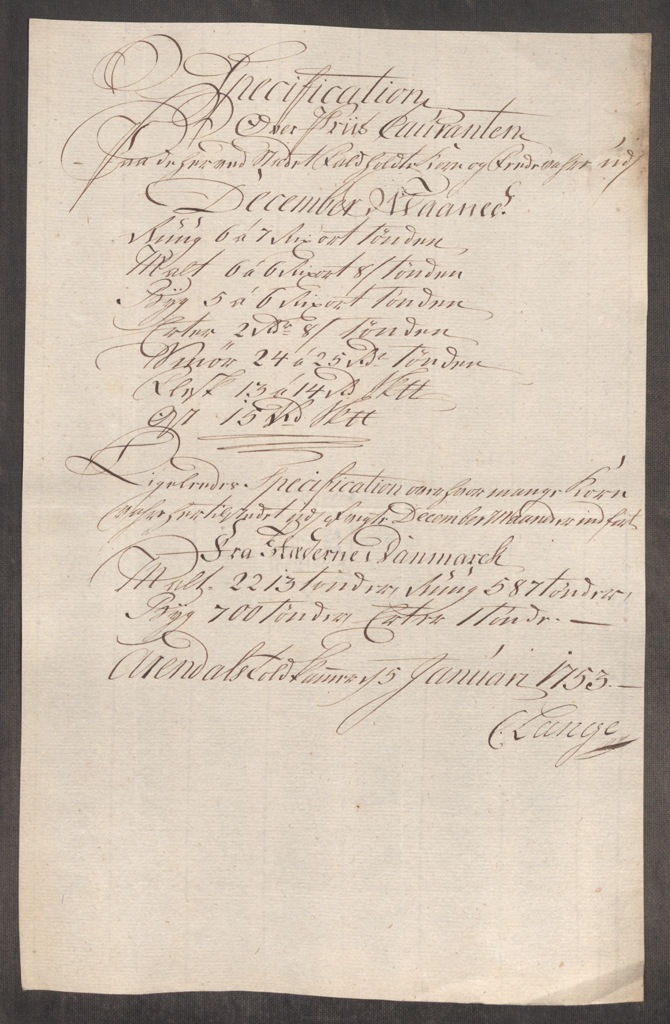 Rentekammeret inntil 1814, Realistisk ordnet avdeling, RA/EA-4070/Oe/L0004: [Ø1]: Priskuranter, 1749-1752, s. 974