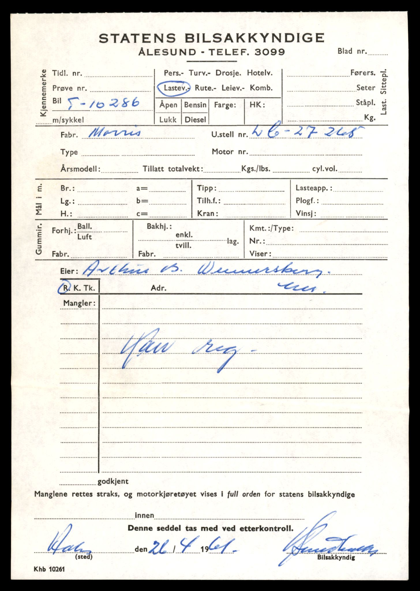 Møre og Romsdal vegkontor - Ålesund trafikkstasjon, AV/SAT-A-4099/F/Fe/L0036: Registreringskort for kjøretøy T 12831 - T 13030, 1927-1998, s. 227