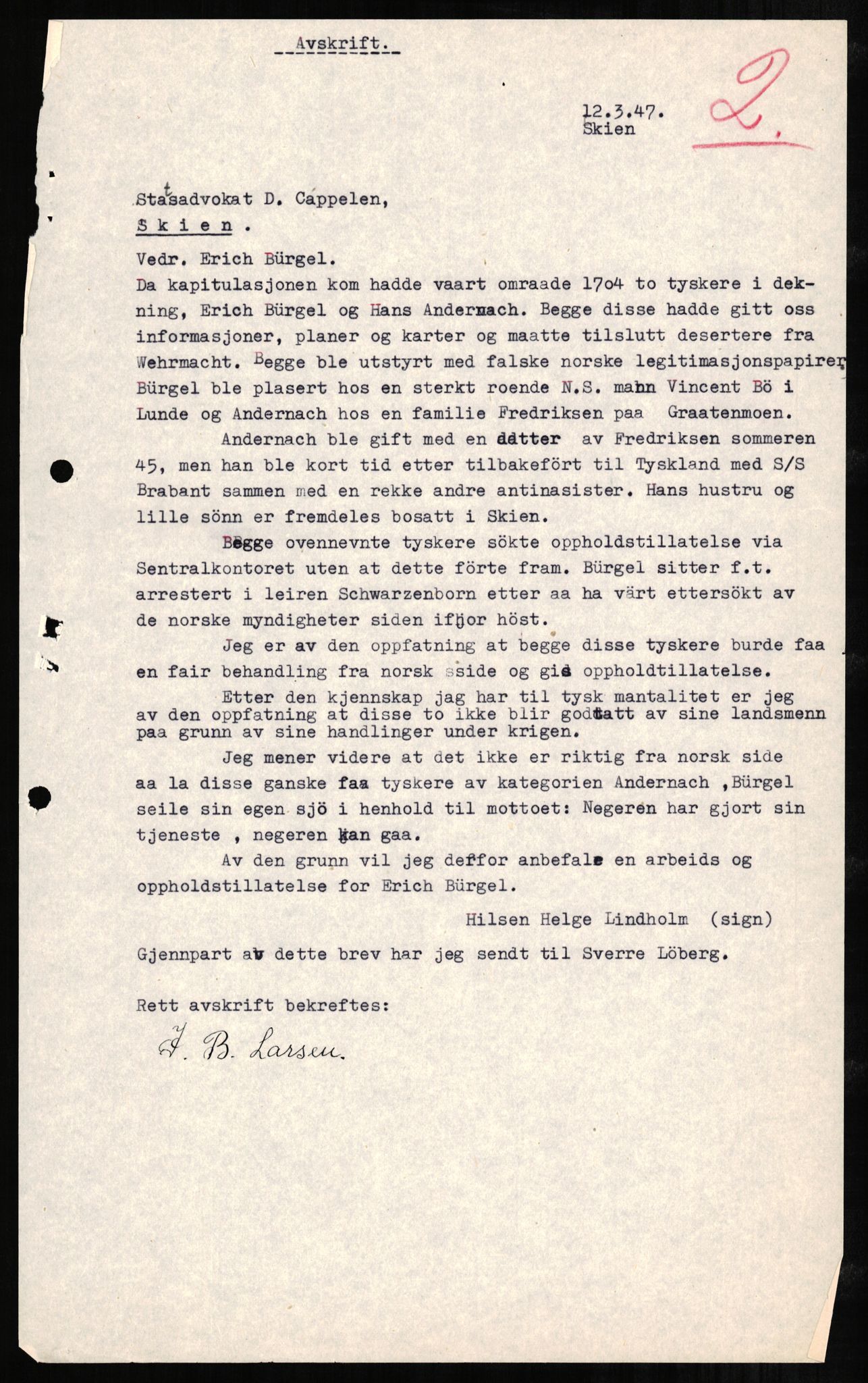 Forsvaret, Forsvarets overkommando II, RA/RAFA-3915/D/Db/L0001: CI Questionaires. Tyske okkupasjonsstyrker i Norge. Tyskere., 1945-1946, s. 234