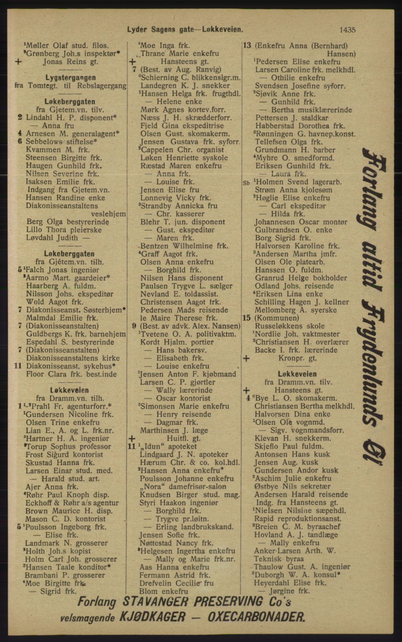 Kristiania/Oslo adressebok, PUBL/-, 1913, s. 1391