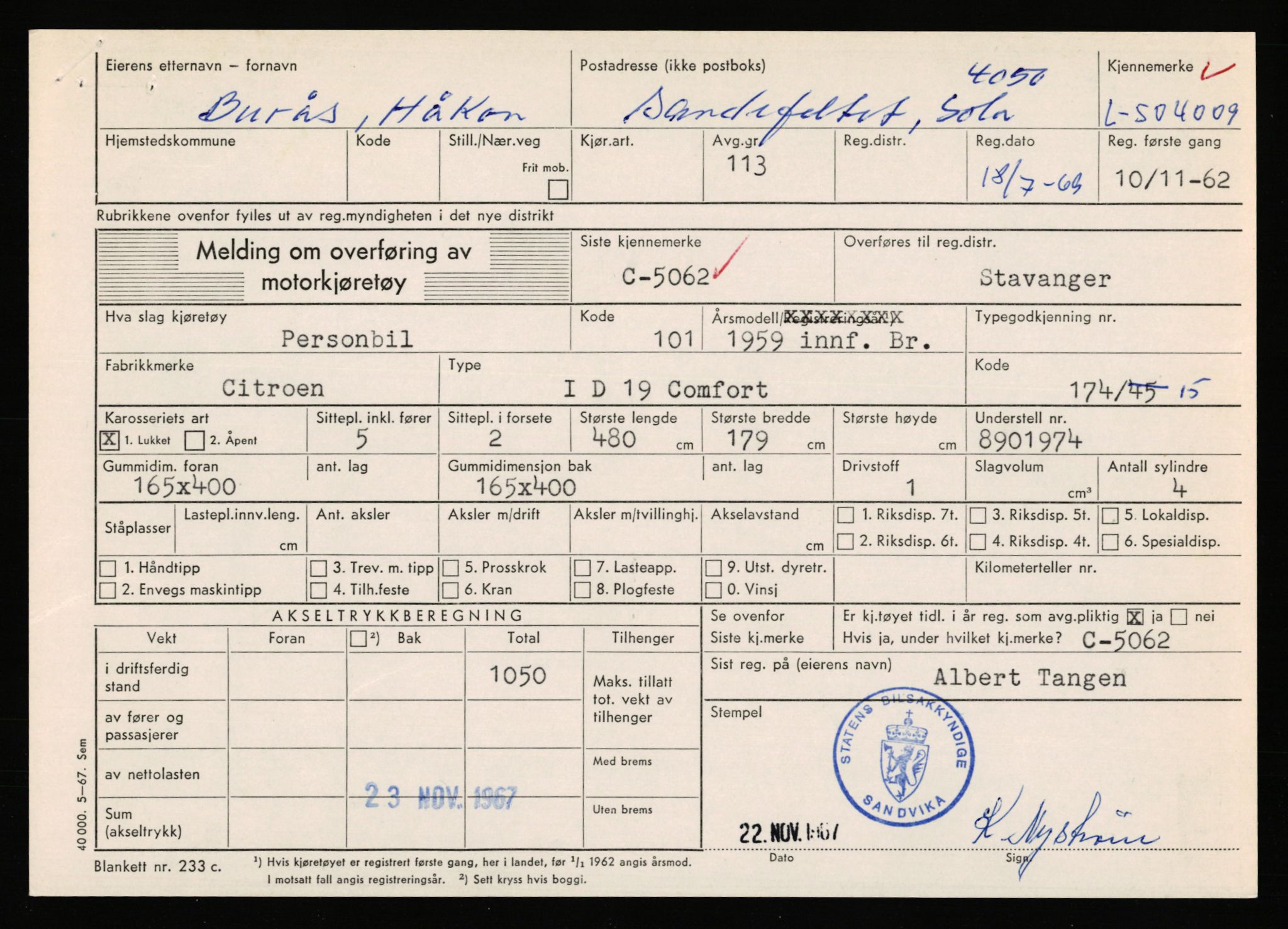 Stavanger trafikkstasjon, AV/SAST-A-101942/0/F/L0078: L-503000 - L-602908, 1930-1971, s. 625