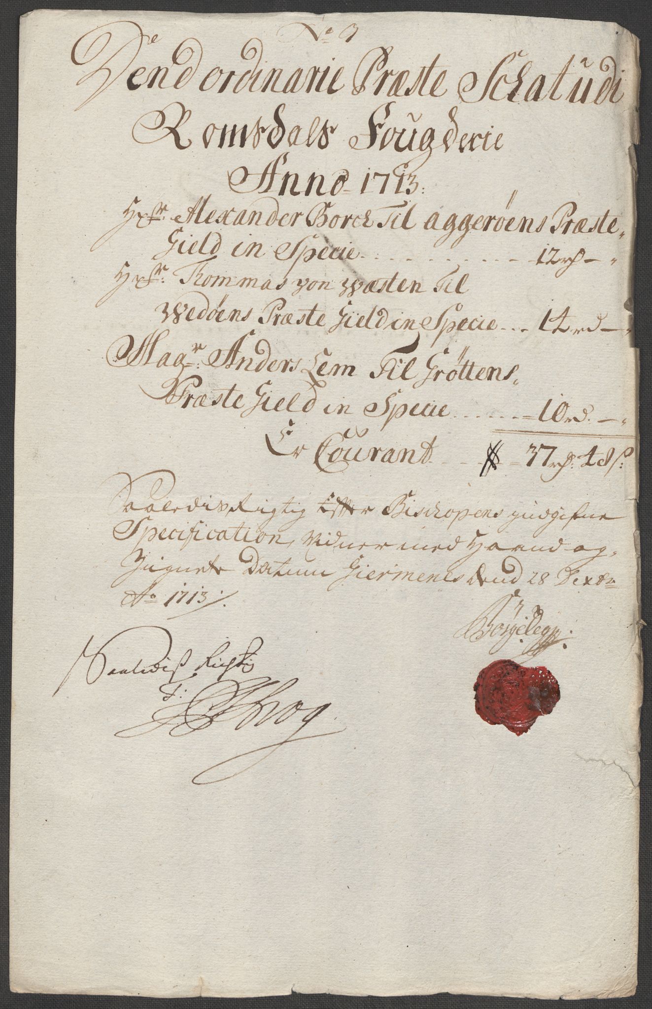 Rentekammeret inntil 1814, Reviderte regnskaper, Fogderegnskap, AV/RA-EA-4092/R55/L3662: Fogderegnskap Romsdal, 1713-1714, s. 75