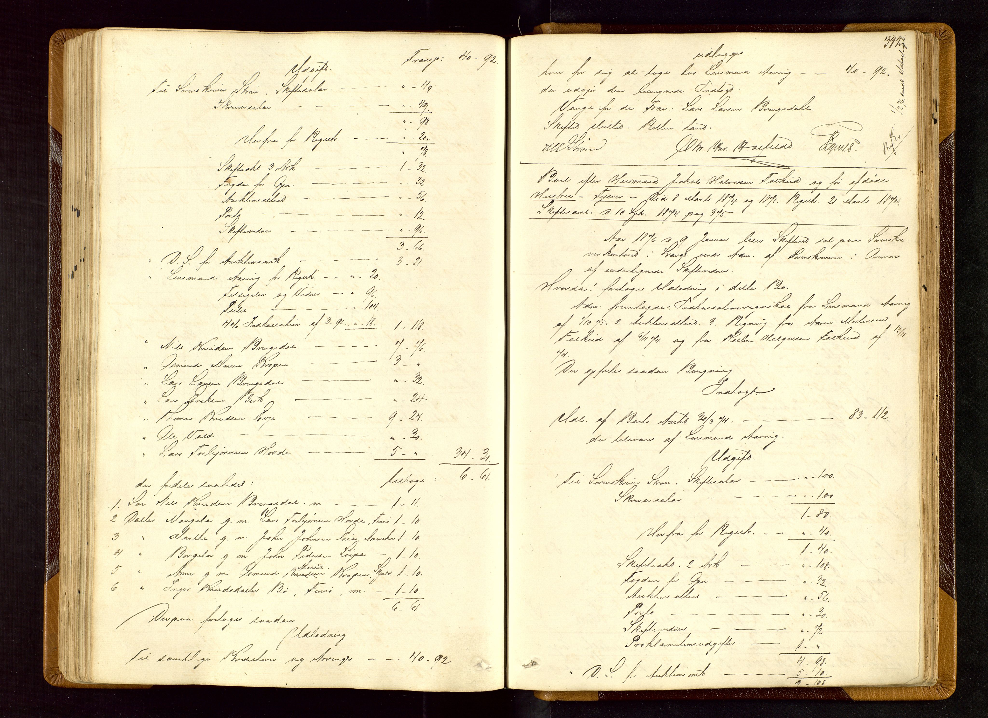 Karmsund sorenskriveri, AV/SAST-A-100311/01/IV/IVDBA/L0004: SKIFTEPROTOKOLL TORVESTAD, TYSVÆR, 1868-1877, s. 391b-392a