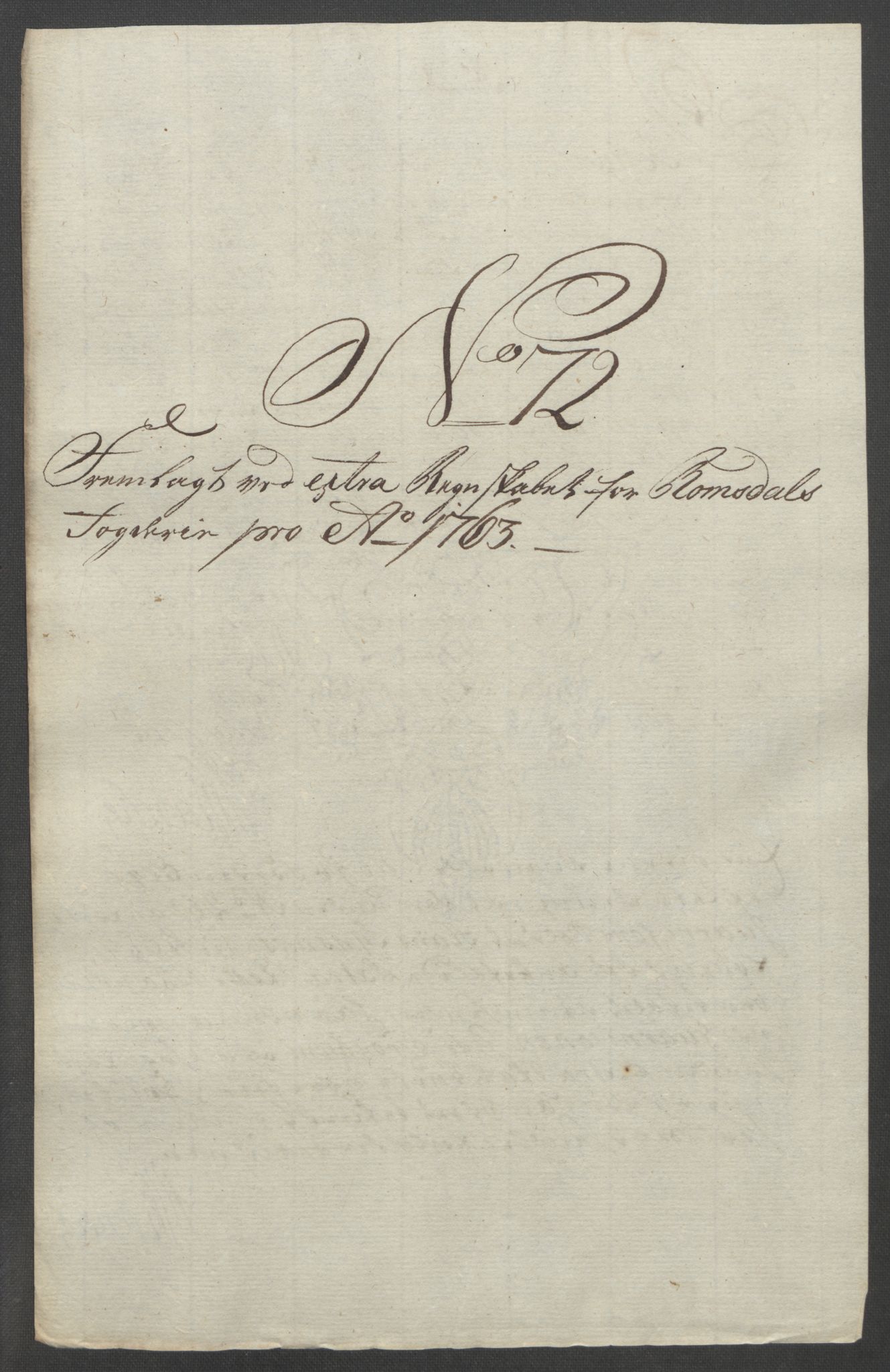 Rentekammeret inntil 1814, Reviderte regnskaper, Fogderegnskap, AV/RA-EA-4092/R55/L3730: Ekstraskatten Romsdal, 1762-1763, s. 524