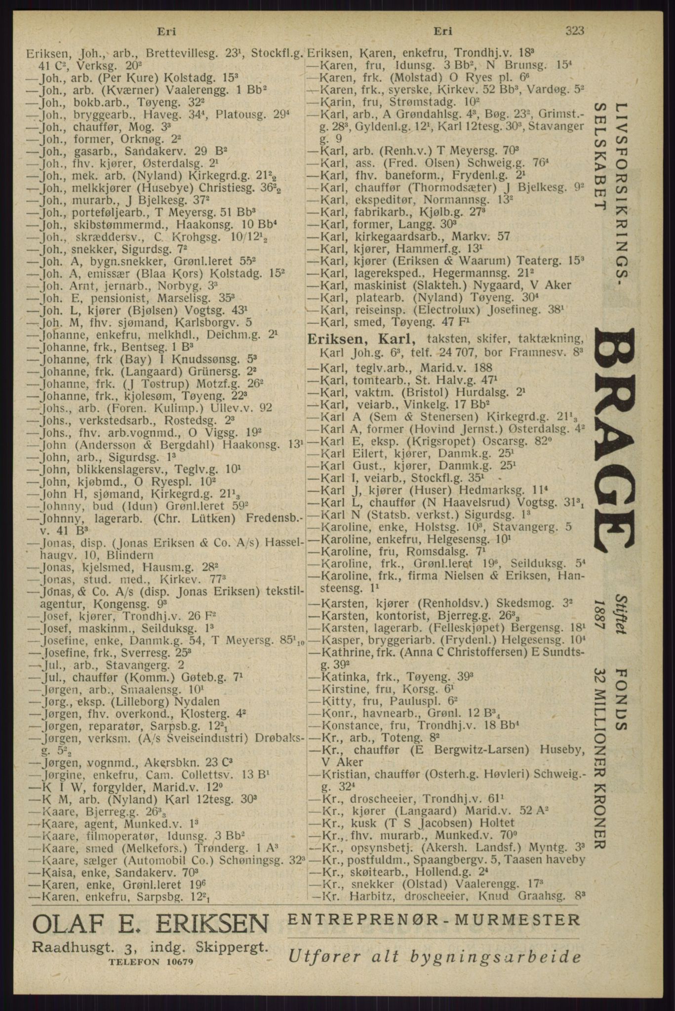 Kristiania/Oslo adressebok, PUBL/-, 1929, s. 323