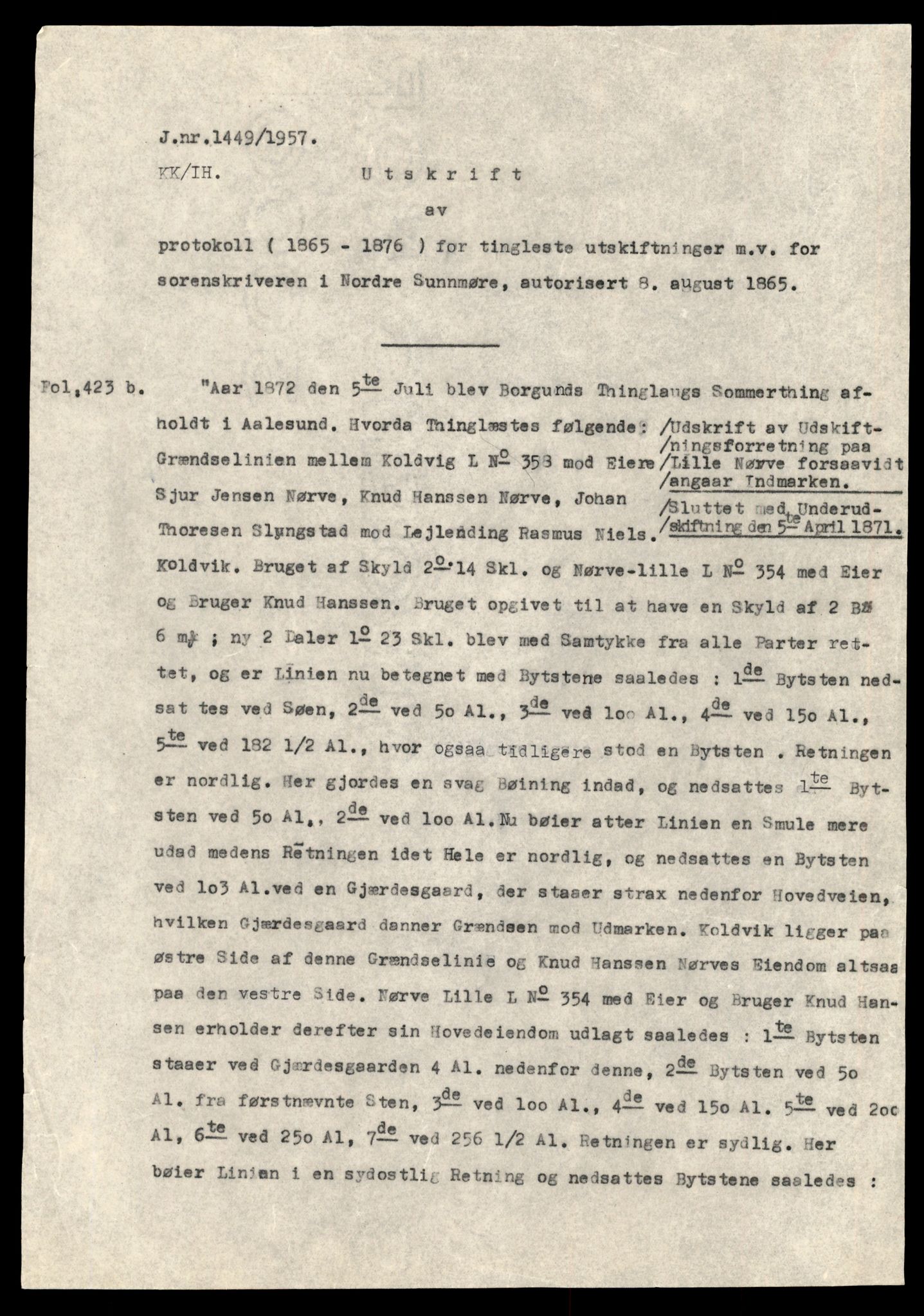 Statsarkivet i Trondheim, SAT/A-4183/J/Jb/L0050: Tinglyste utskiftninger, pantebok 1, fol. 420 -, pantebok 2, fol. 1 - 470, 1872-1884