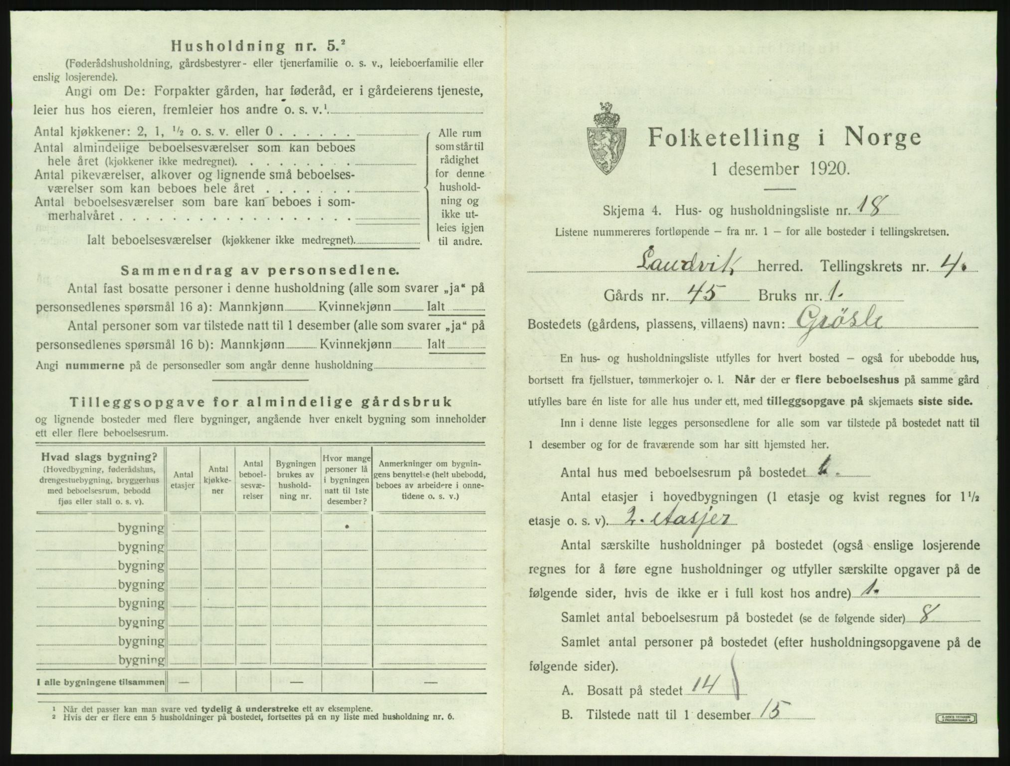SAK, Folketelling 1920 for 0924 Landvik herred, 1920, s. 716