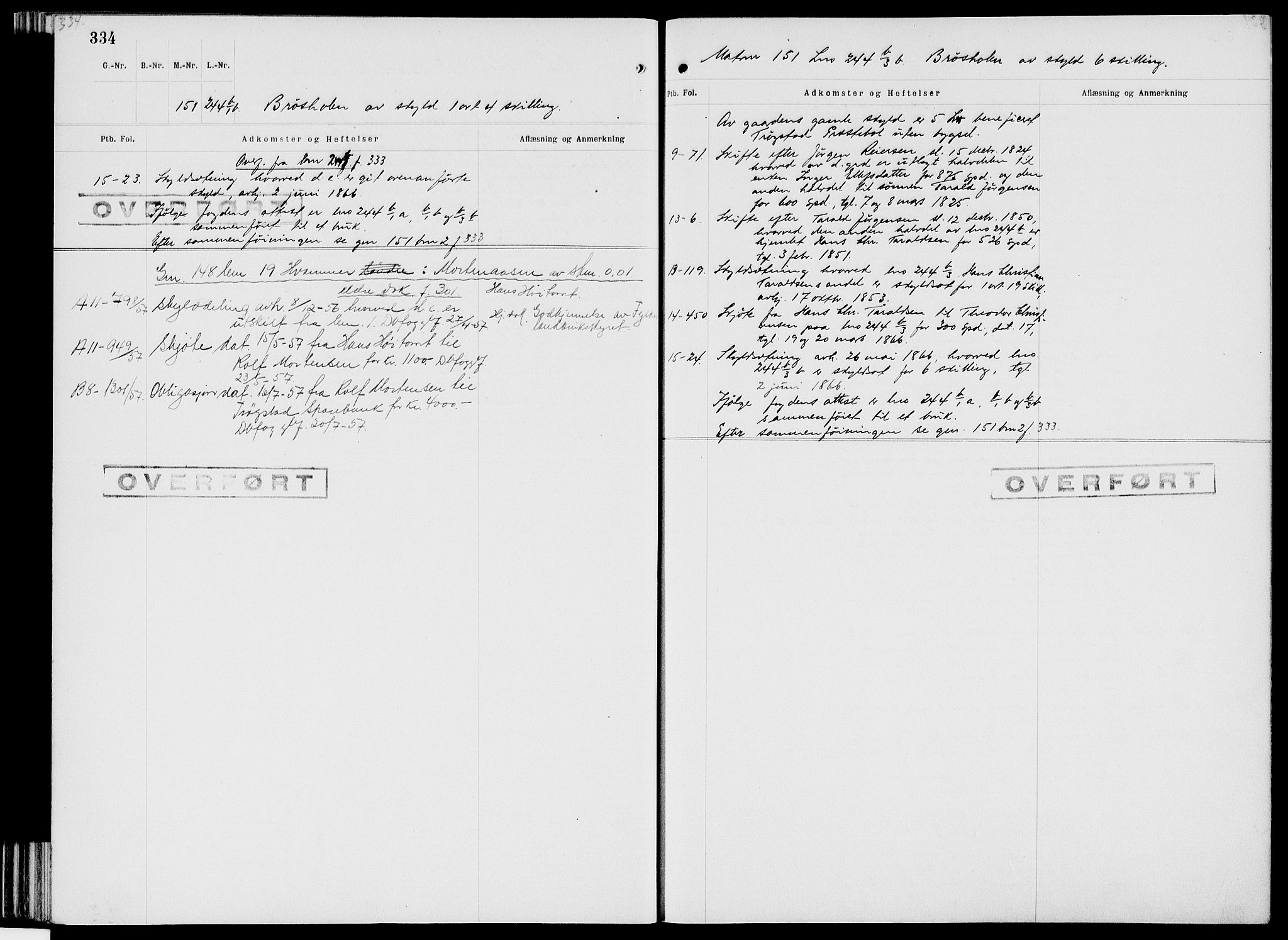 Rakkestad sorenskriveri, SAO/A-10686/G/Ga/Gaf/L0004b: Panteregister nr. VI 4b, 1795-1959, s. 334