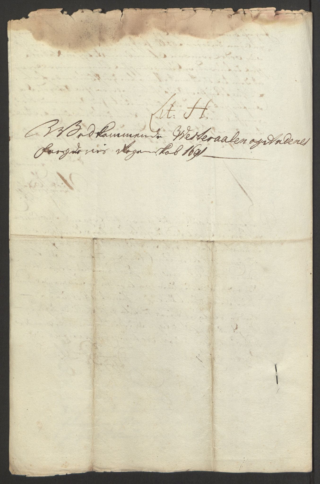 Rentekammeret inntil 1814, Reviderte regnskaper, Fogderegnskap, RA/EA-4092/R67/L4676: Fogderegnskap Vesterålen, Andenes og Lofoten, 1691-1693, s. 71