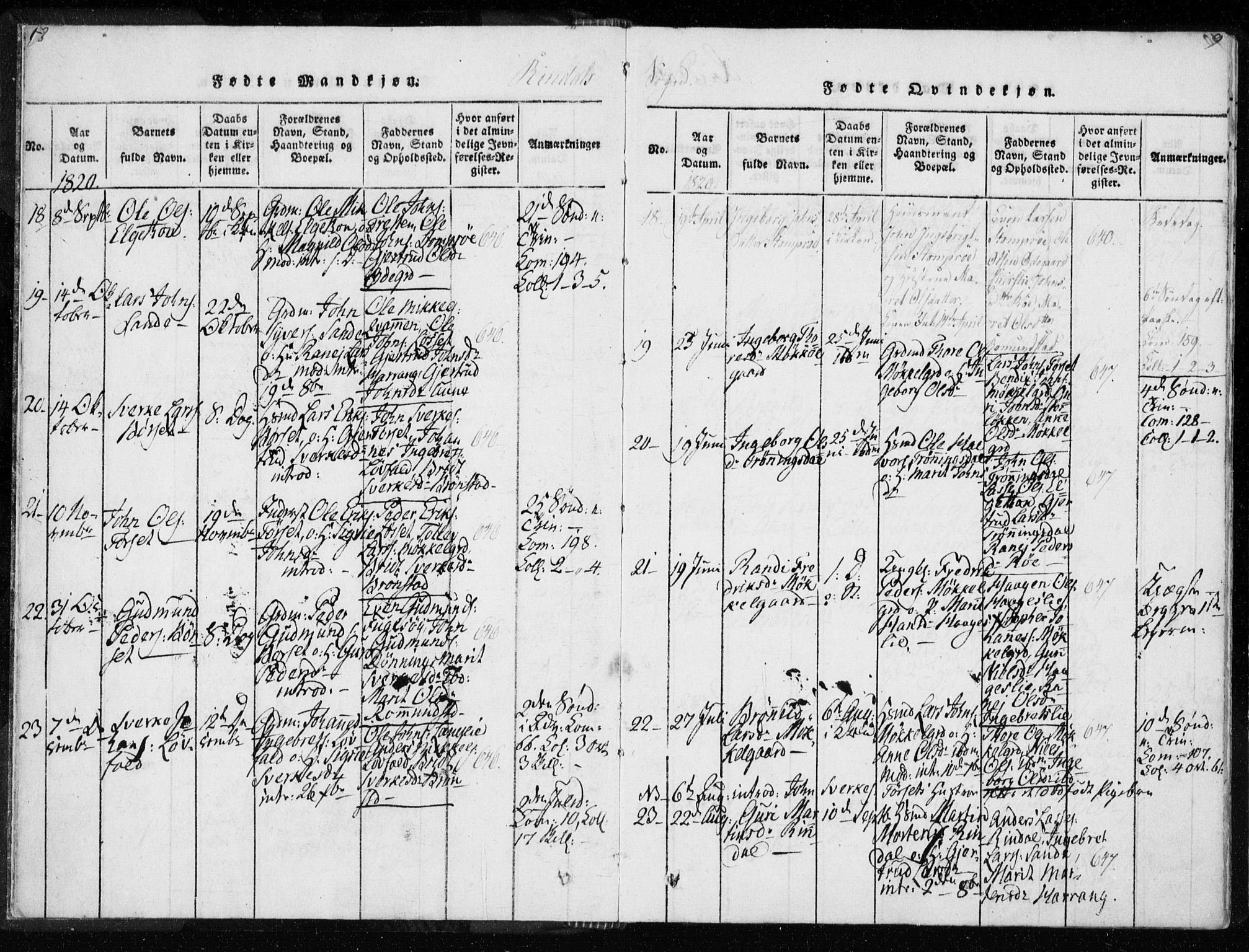 Ministerialprotokoller, klokkerbøker og fødselsregistre - Møre og Romsdal, AV/SAT-A-1454/595/L1041: Ministerialbok nr. 595A03, 1819-1829, s. 8-9