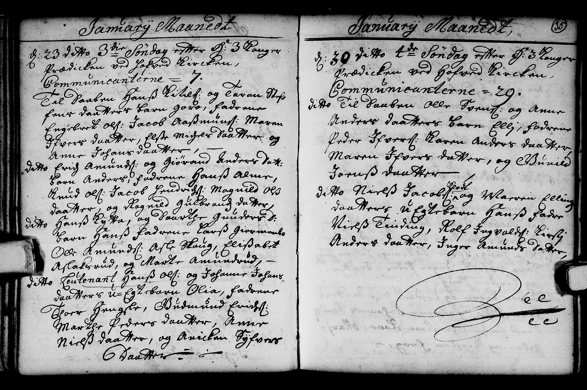 Norderhov kirkebøker, AV/SAKO-A-237/G/Ga/L0001: Klokkerbok nr. I 1, 1717-1725, s. 35