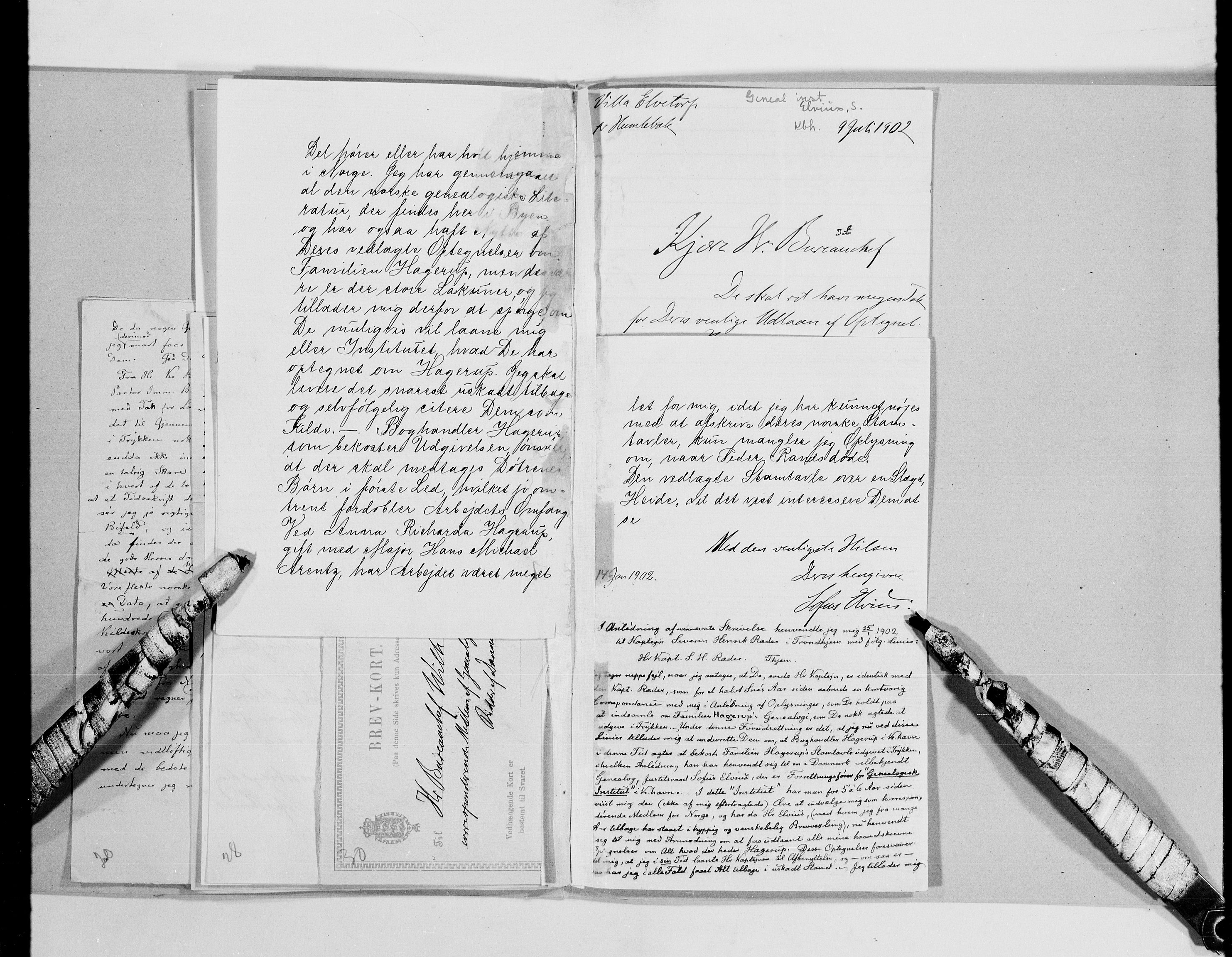 Lassens samlinger, AV/RA-PA-0051/G/L0097: Alfabetisk ordnede brev til Wilhelm Lassen: Fabritius - Grønvold, 1815-1907, s. 125